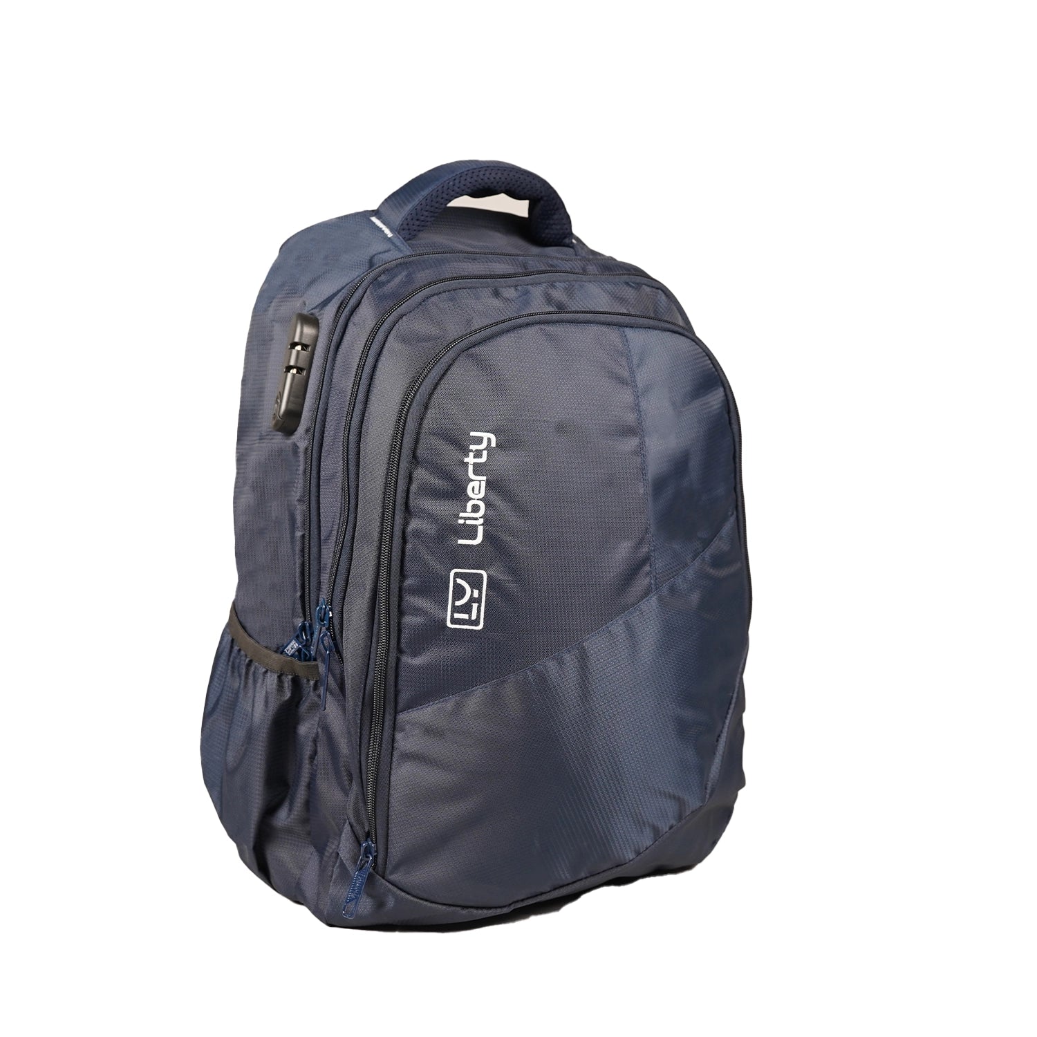 Liberty Edge 34L Navy Blue Anti-Theft Laptop Backpack With Raincover