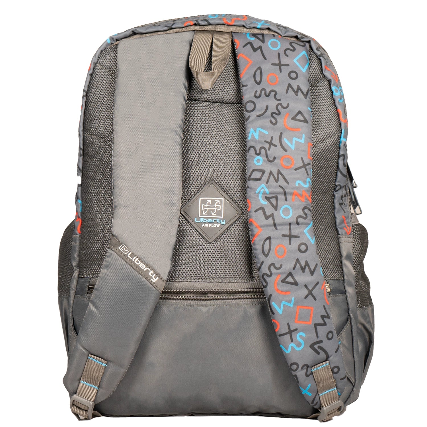 Liberty PatternPlay Grey 30L Waterproof School Backpack With Raincover
