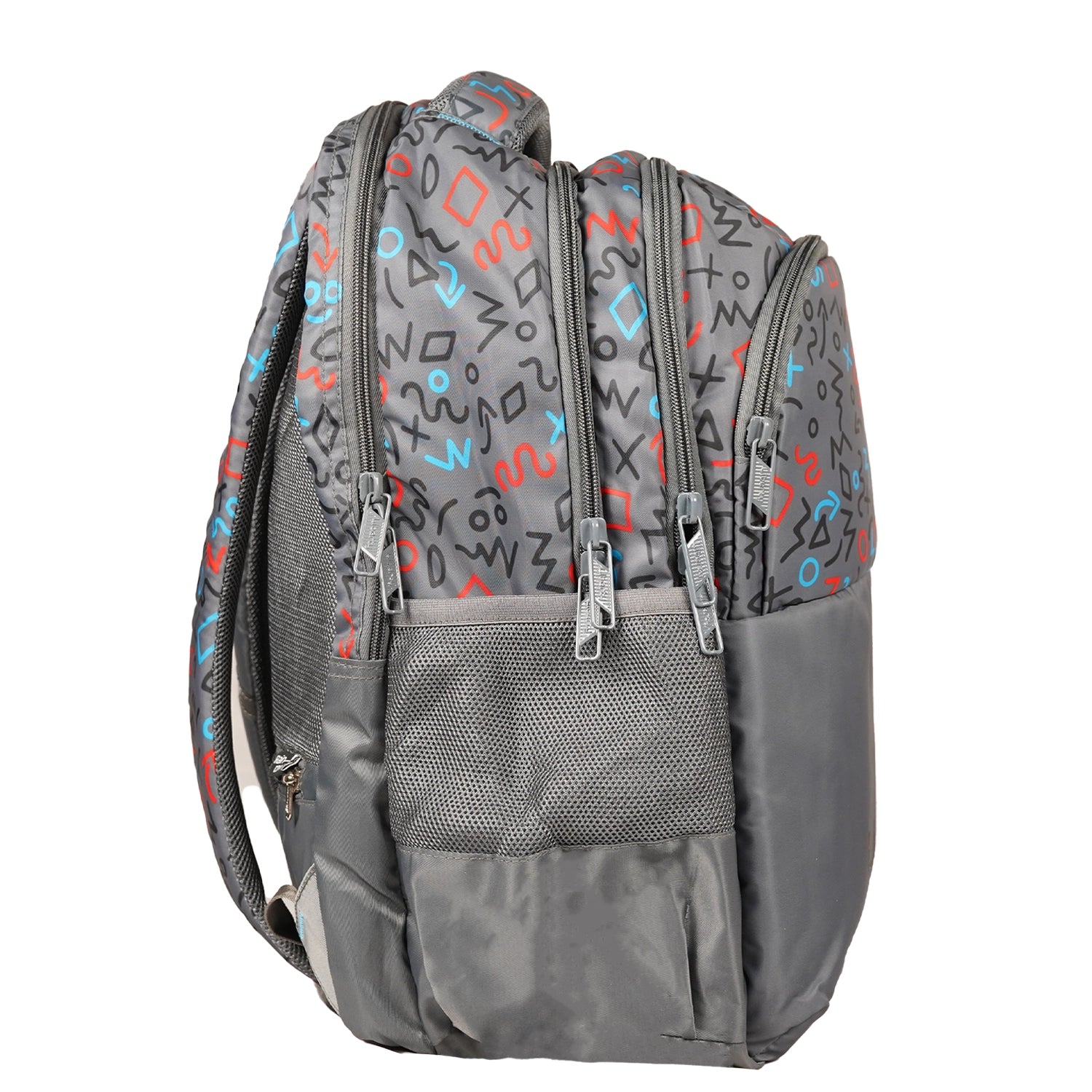 Liberty PatternPlay Grey 30L Waterproof School Backpack With Raincover