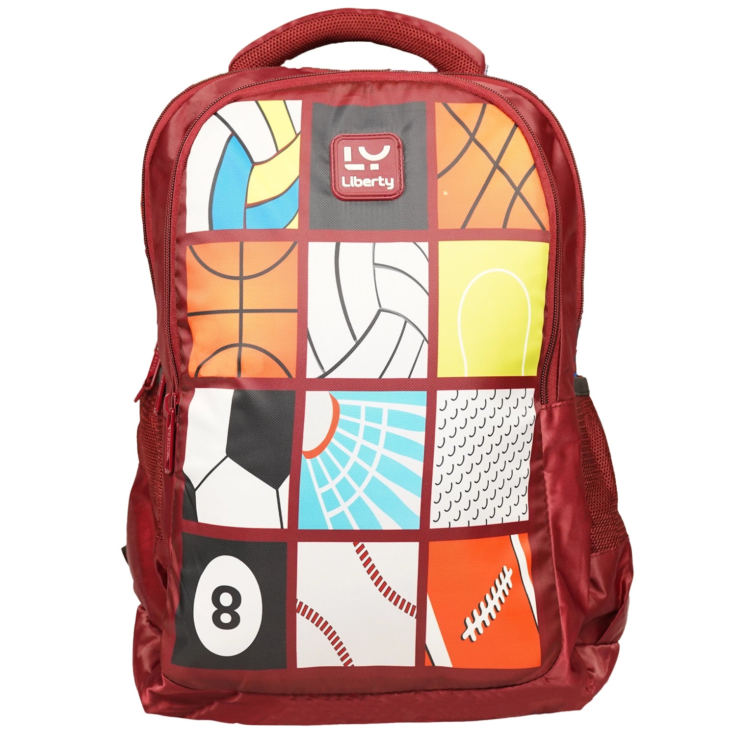 Liberty Sportify Burgundy 26L School Backpack With Raincover