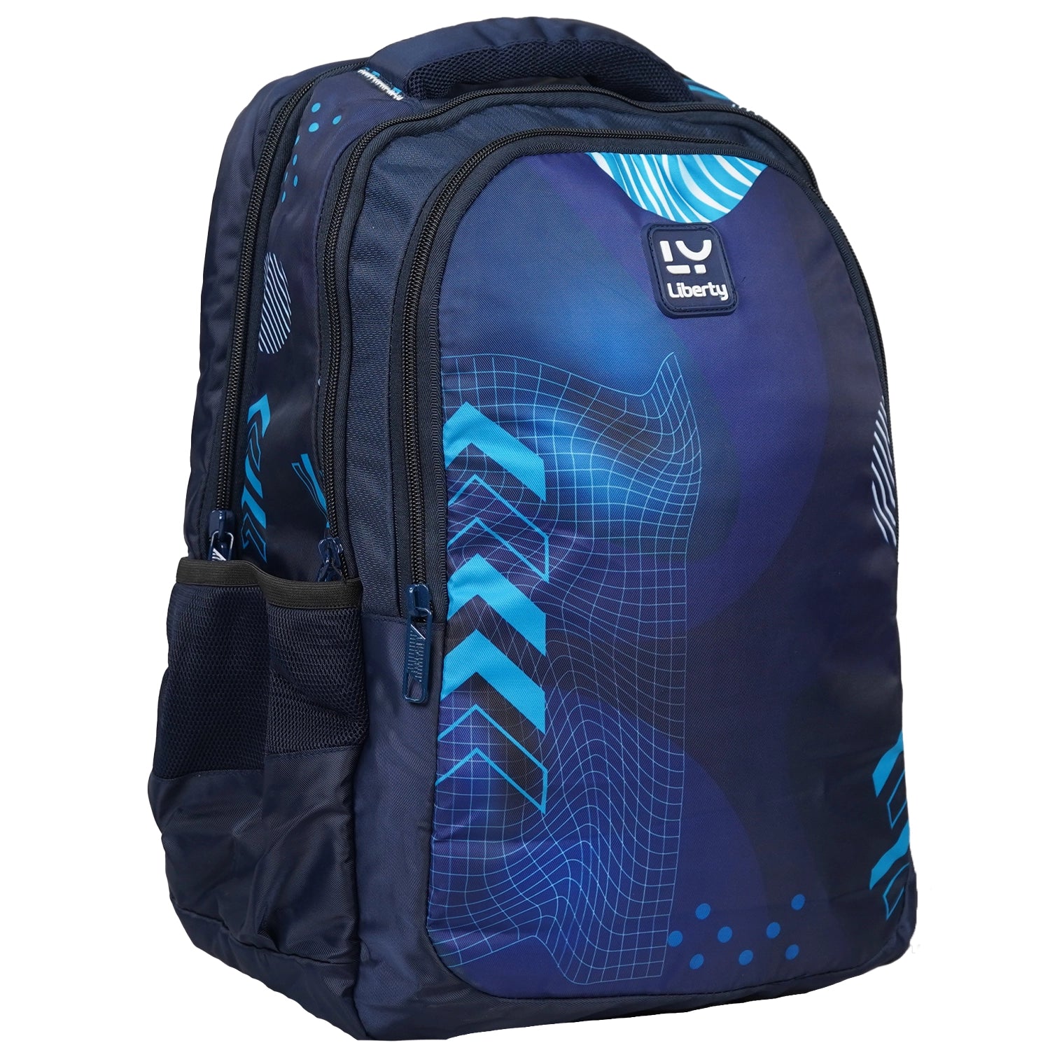Liberty TechWave Navy Blue 26L Waterproof School Backpack With Raincover