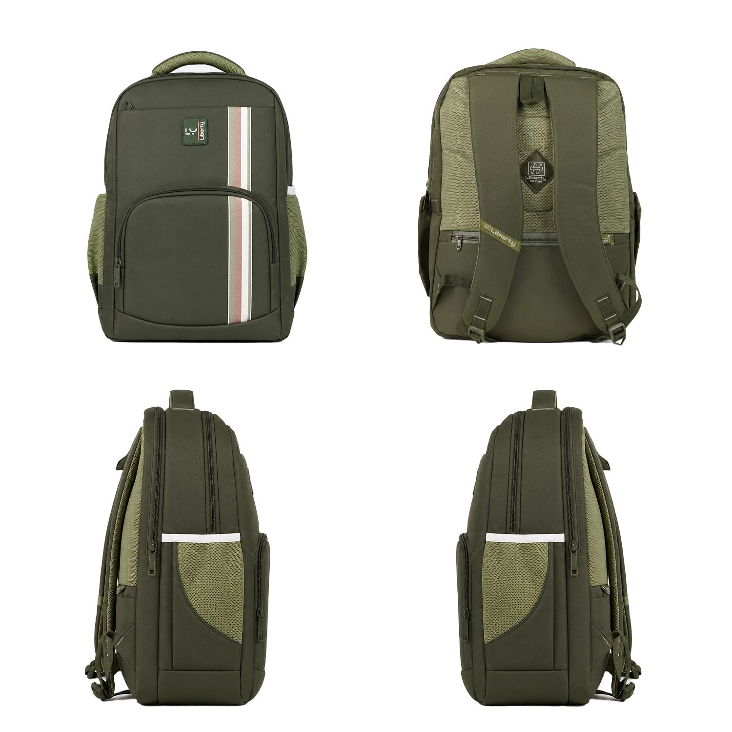 Liberty Linear Pro Olive 28L School Backpack With Raincover