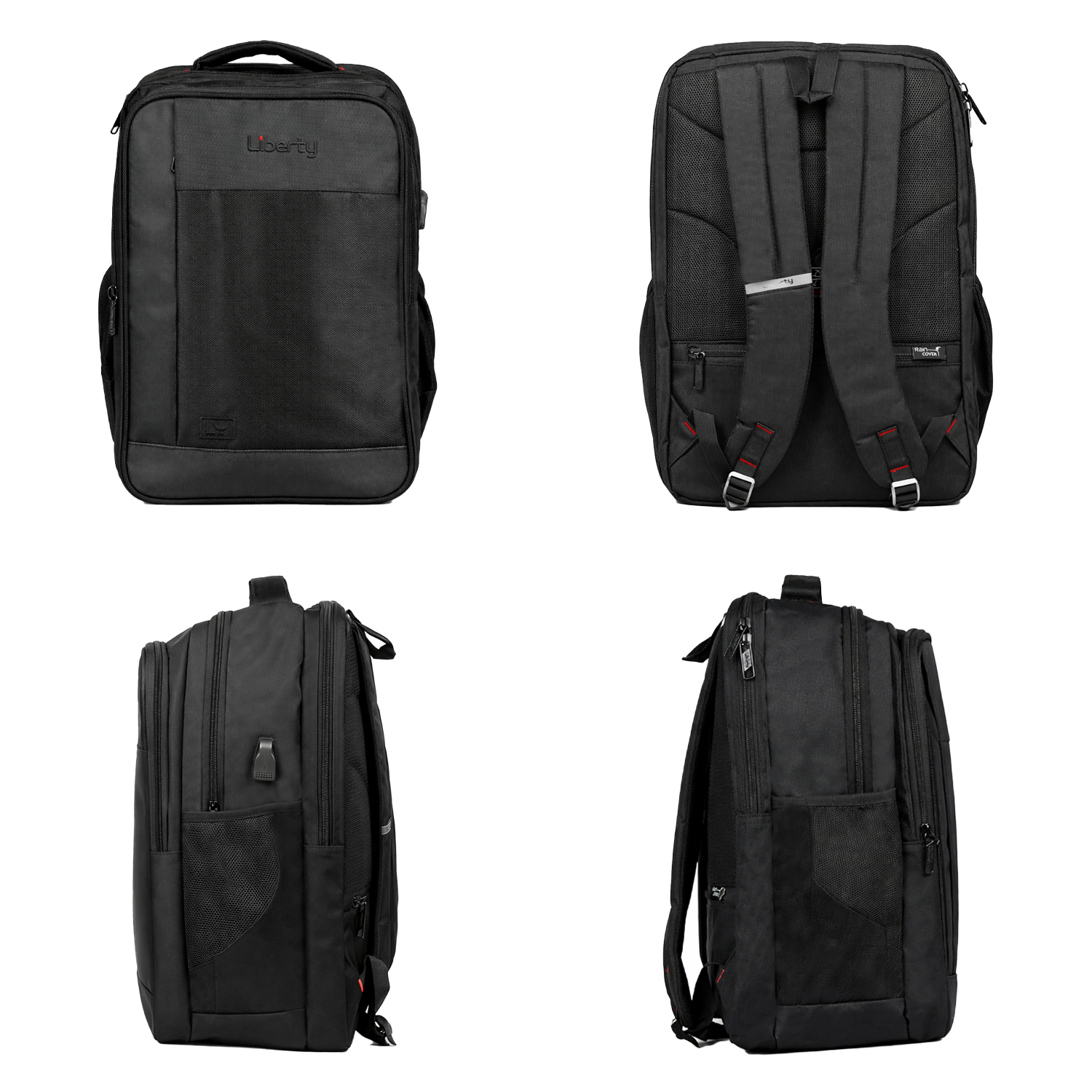 Liberty WorkGo Black 26L Laptop Backpack With Raincover