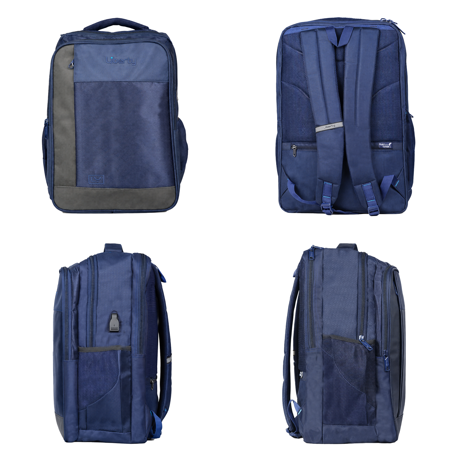 Liberty WorkGo Navy Blue 26L Laptop Backpack With Raincover