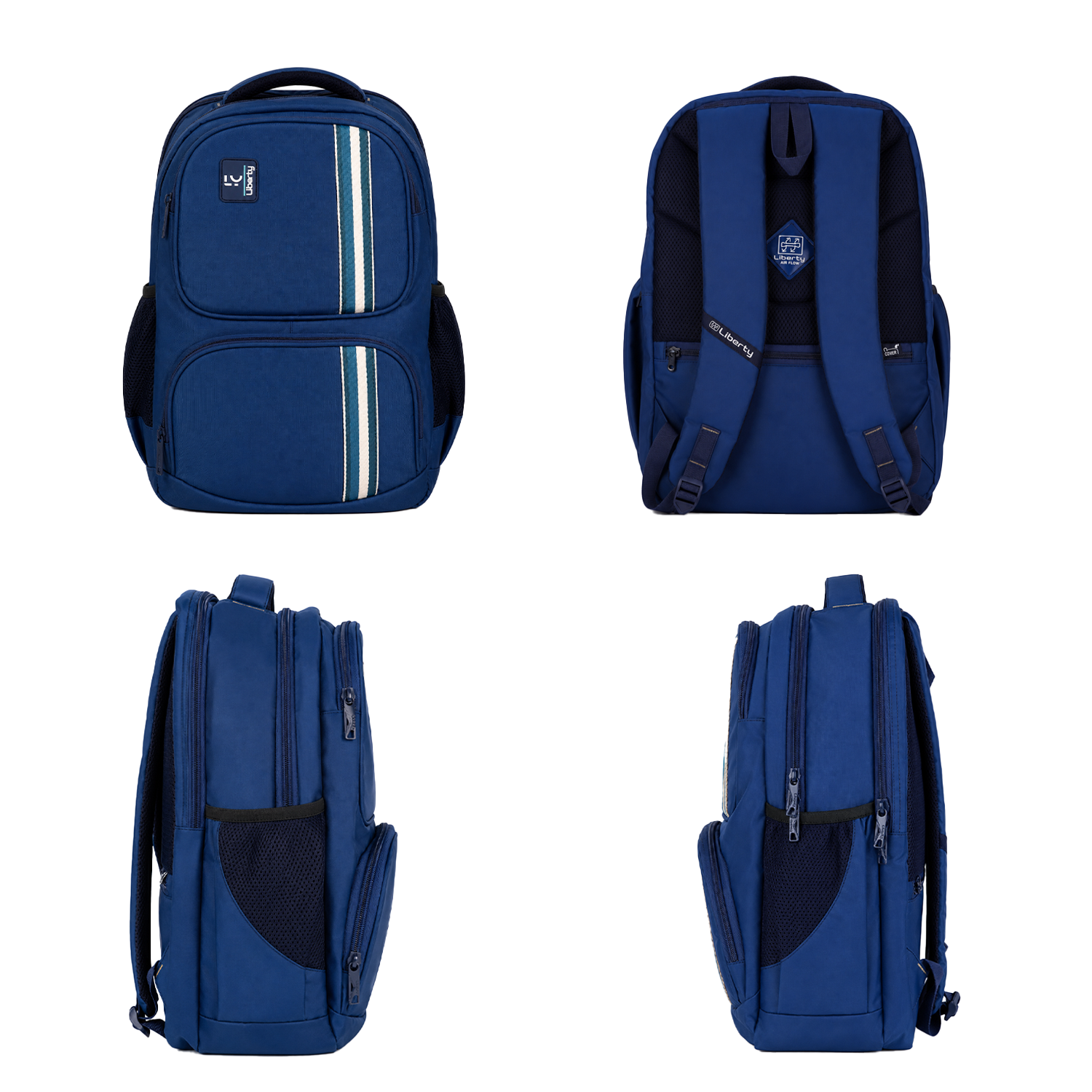 Liberty Linear Pro Blue 28L School Backpack With Raincover