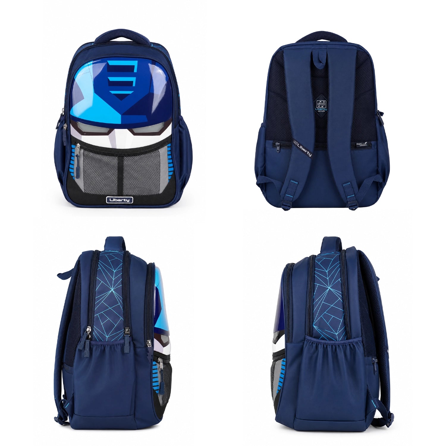 Liberty Botpack LED Eyes 24L Blue School Backpack With Raincover