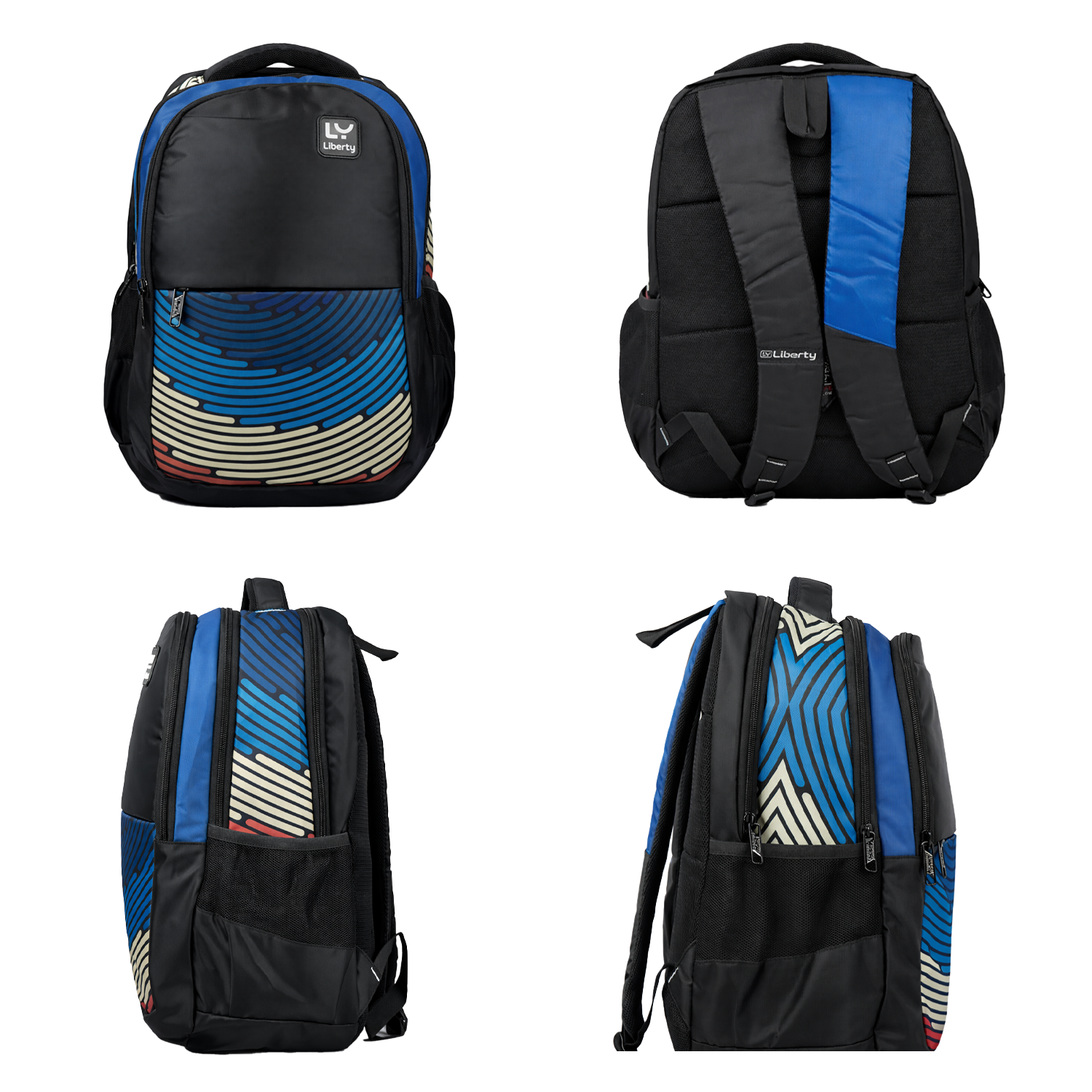 Liberty ColorSpin Black 26L Waterproof School Backpack With Raincover