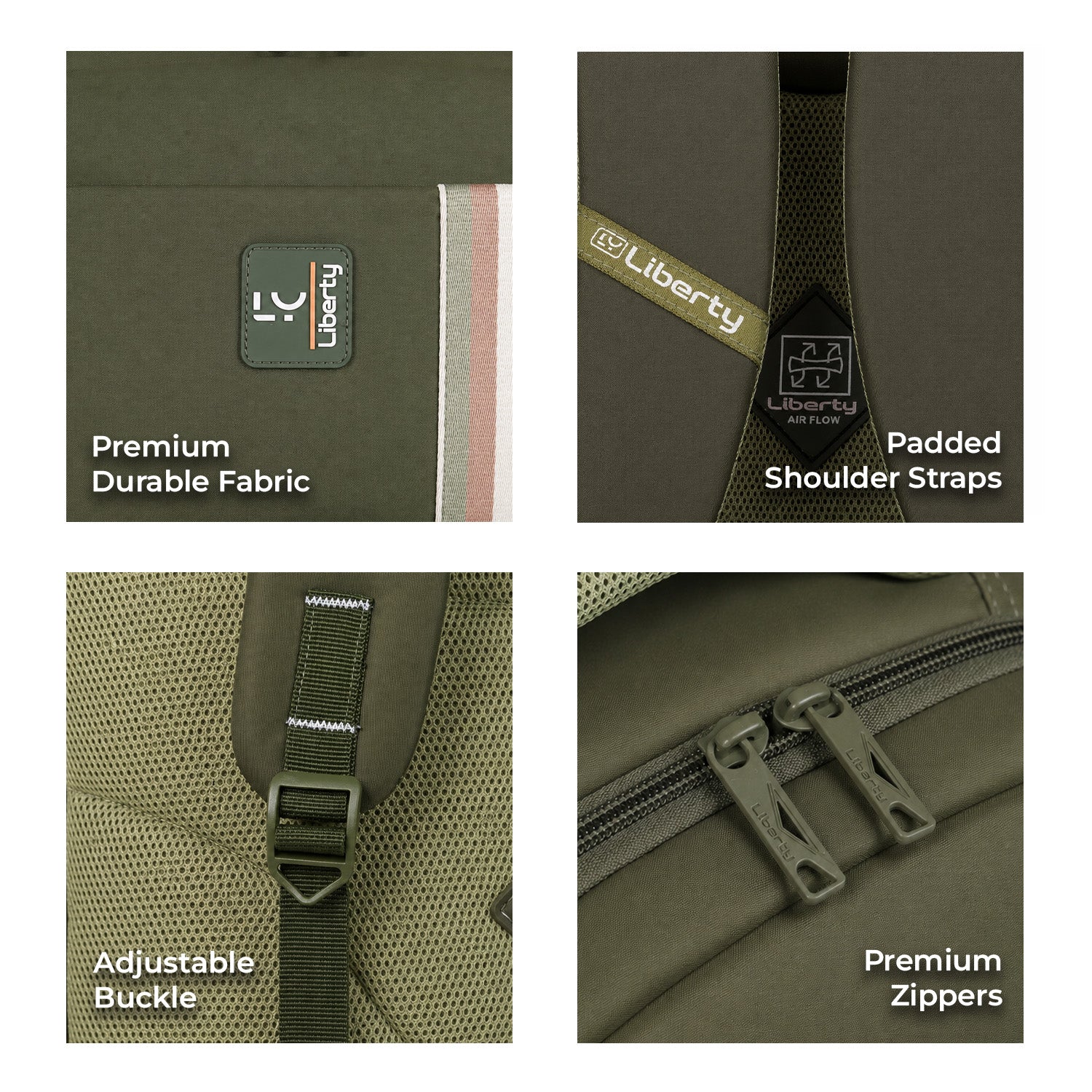 Liberty Linear Pro Olive 28L School Backpack With Raincover