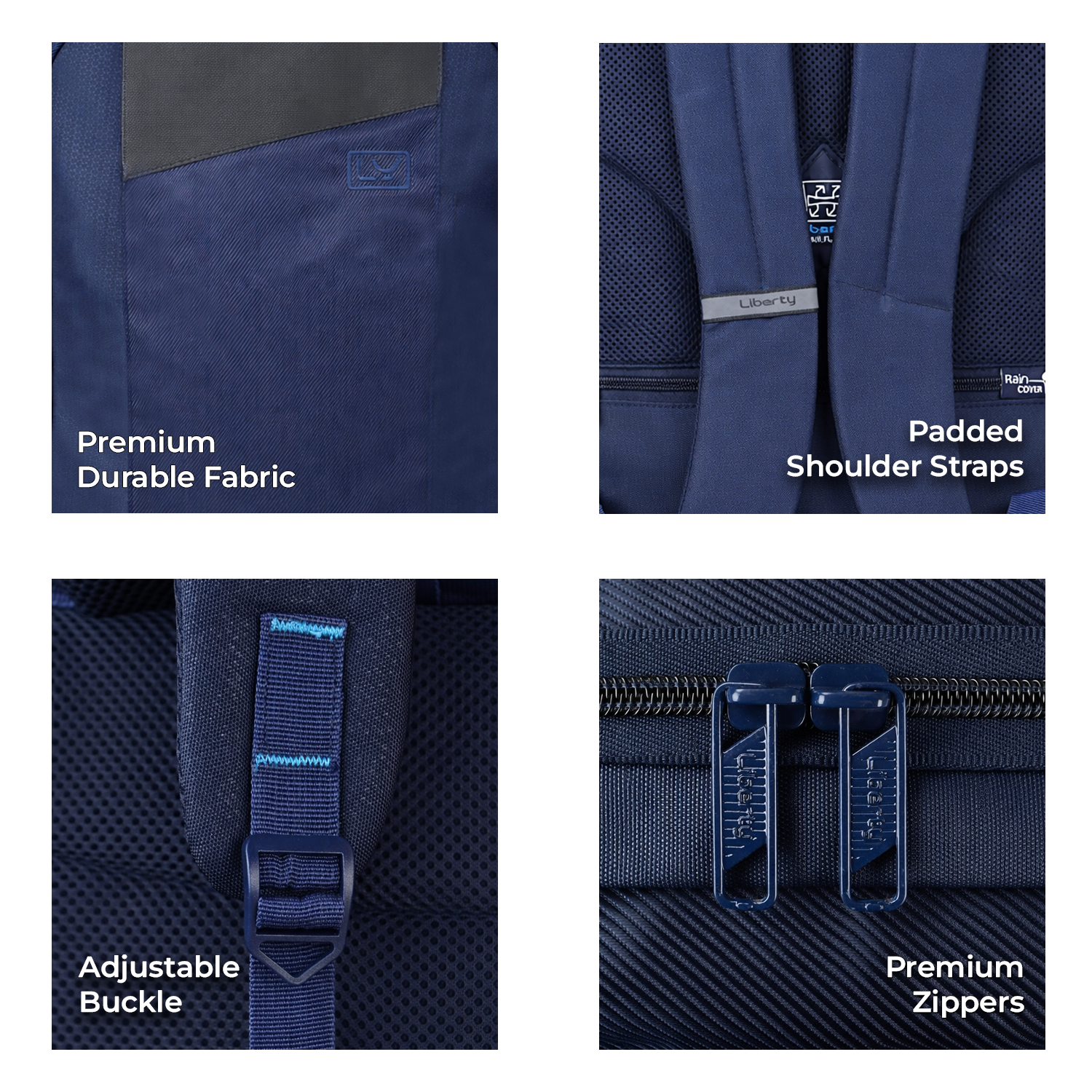 Liberty Vertex Navy Blue 25L Laptop Backpack With Raincover