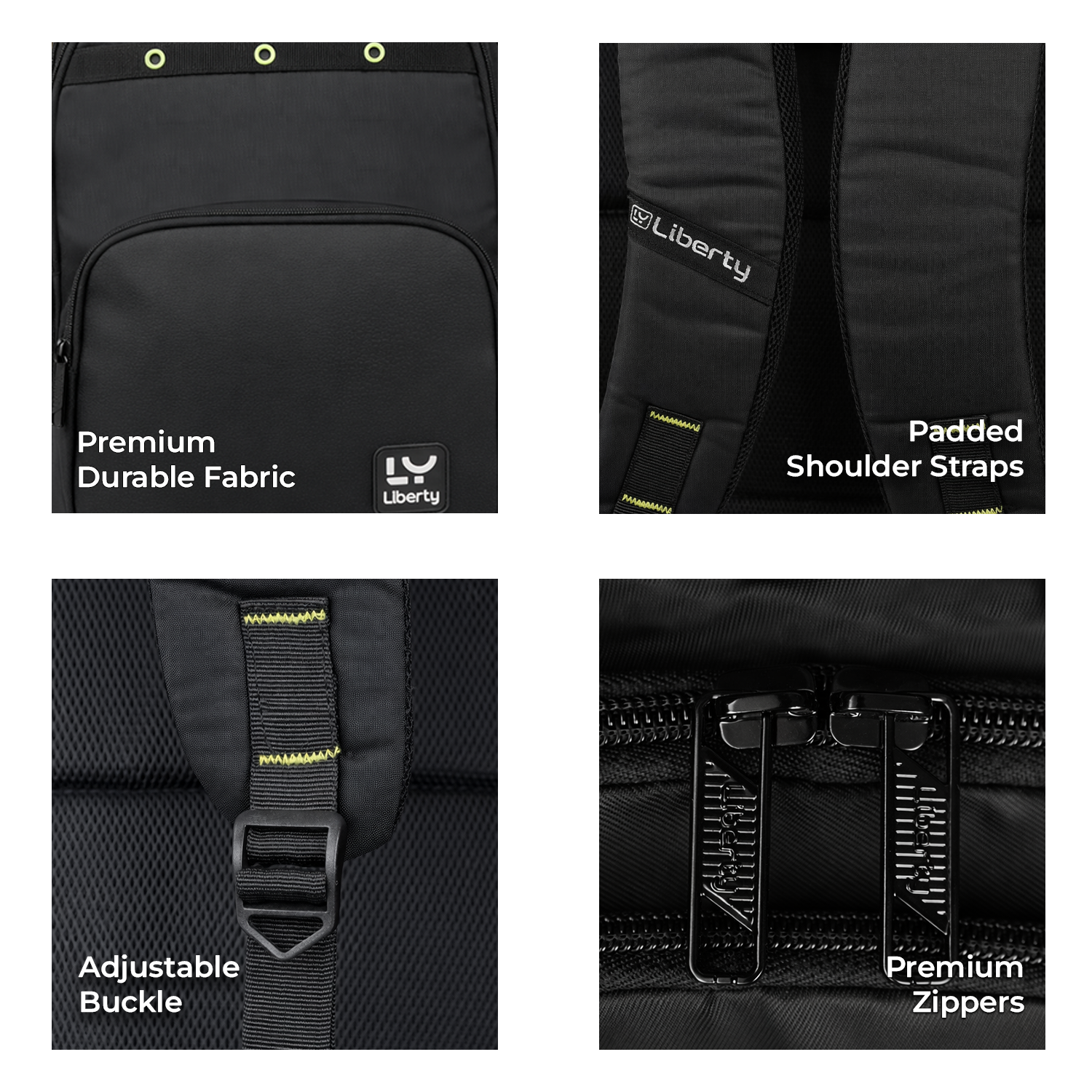 Liberty Stride Black 16L Laptop Backpack With Raincover