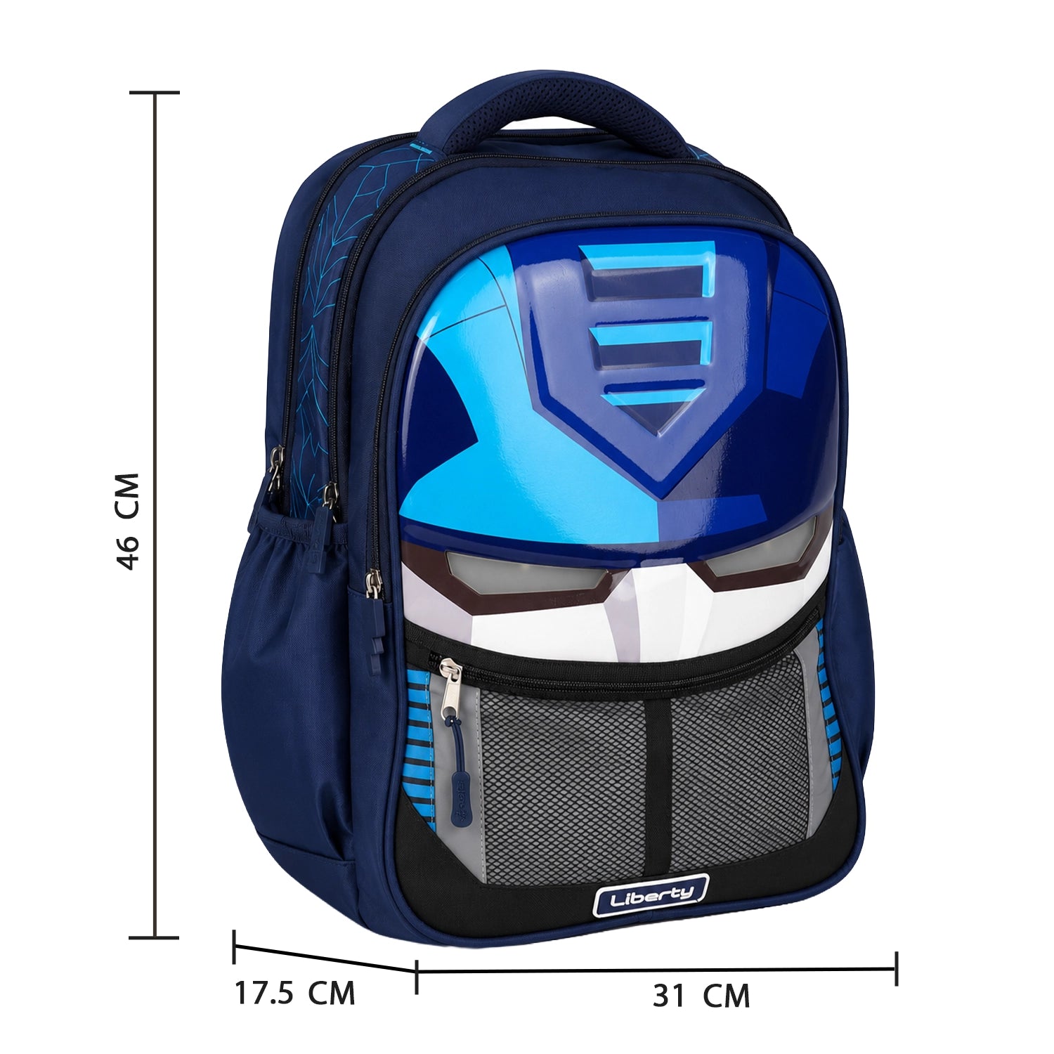 Liberty Botpack LED Eyes 24L Blue School Backpack With Raincover