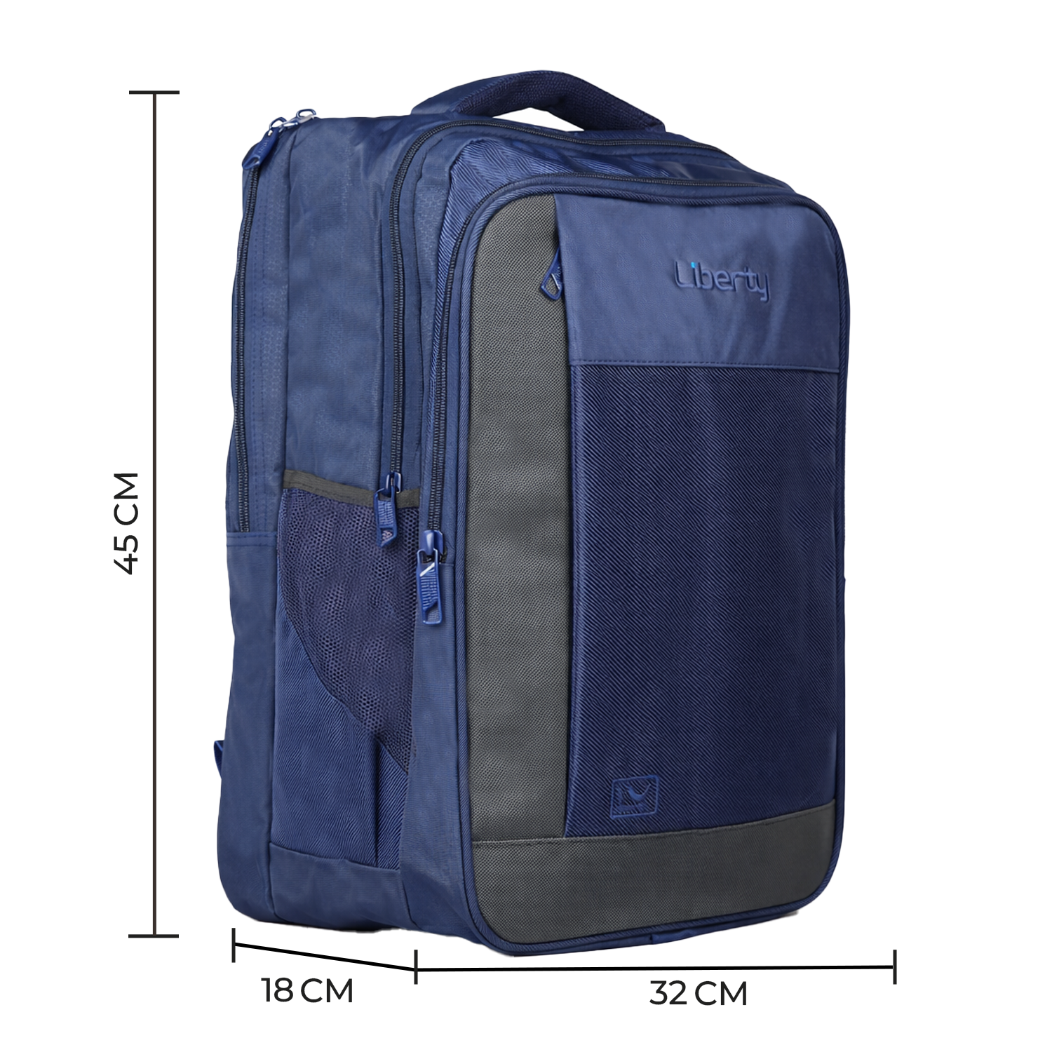 Liberty WorkGo Navy Blue 26L Laptop Backpack With Raincover