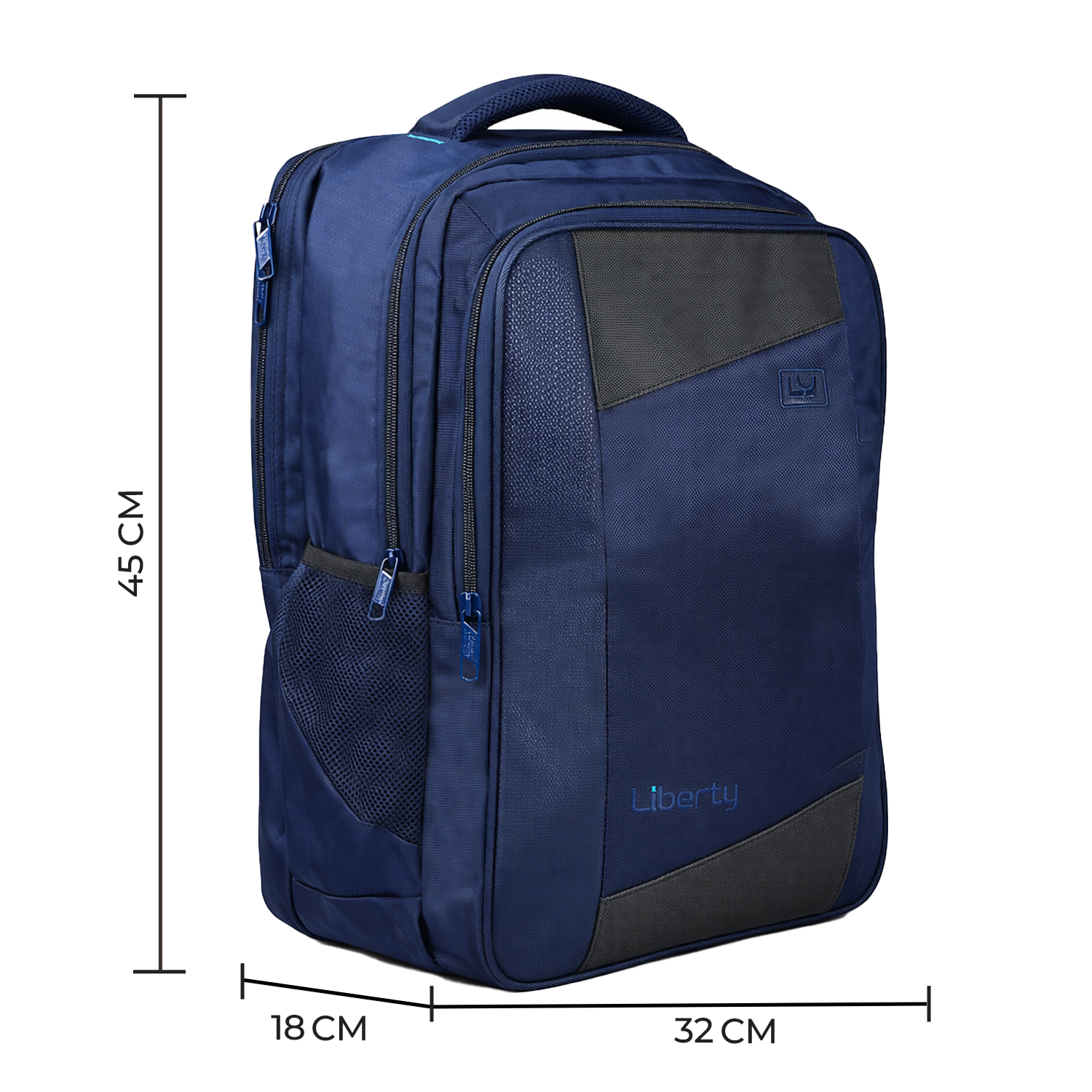 Liberty Vertex Navy Blue 25L Laptop Backpack With Raincover