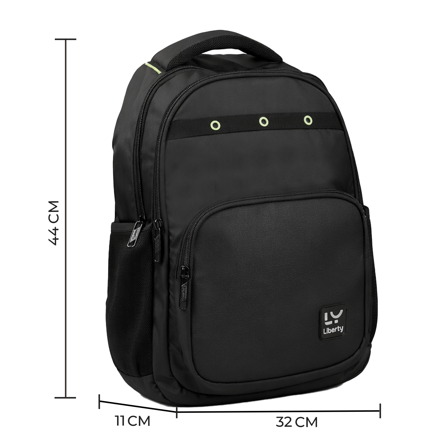 Liberty Stride Black 16L Laptop Backpack With Raincover