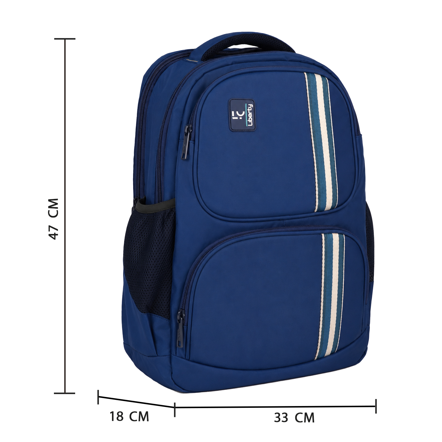 Liberty Linear Pro Blue 28L School Backpack With Raincover