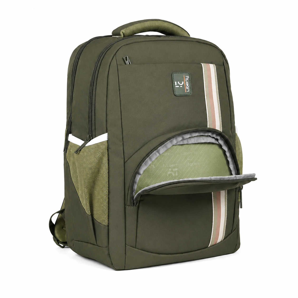 Liberty Linear Pro Olive 28L School Backpack With Raincover