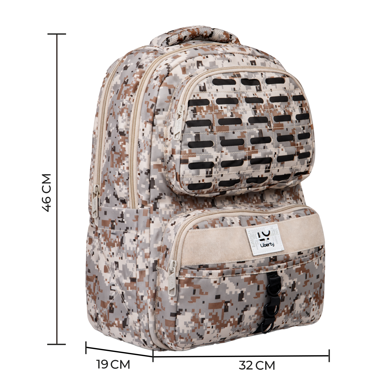 Liberty AllTerrian Beige 28L School Backpack With Raincover
