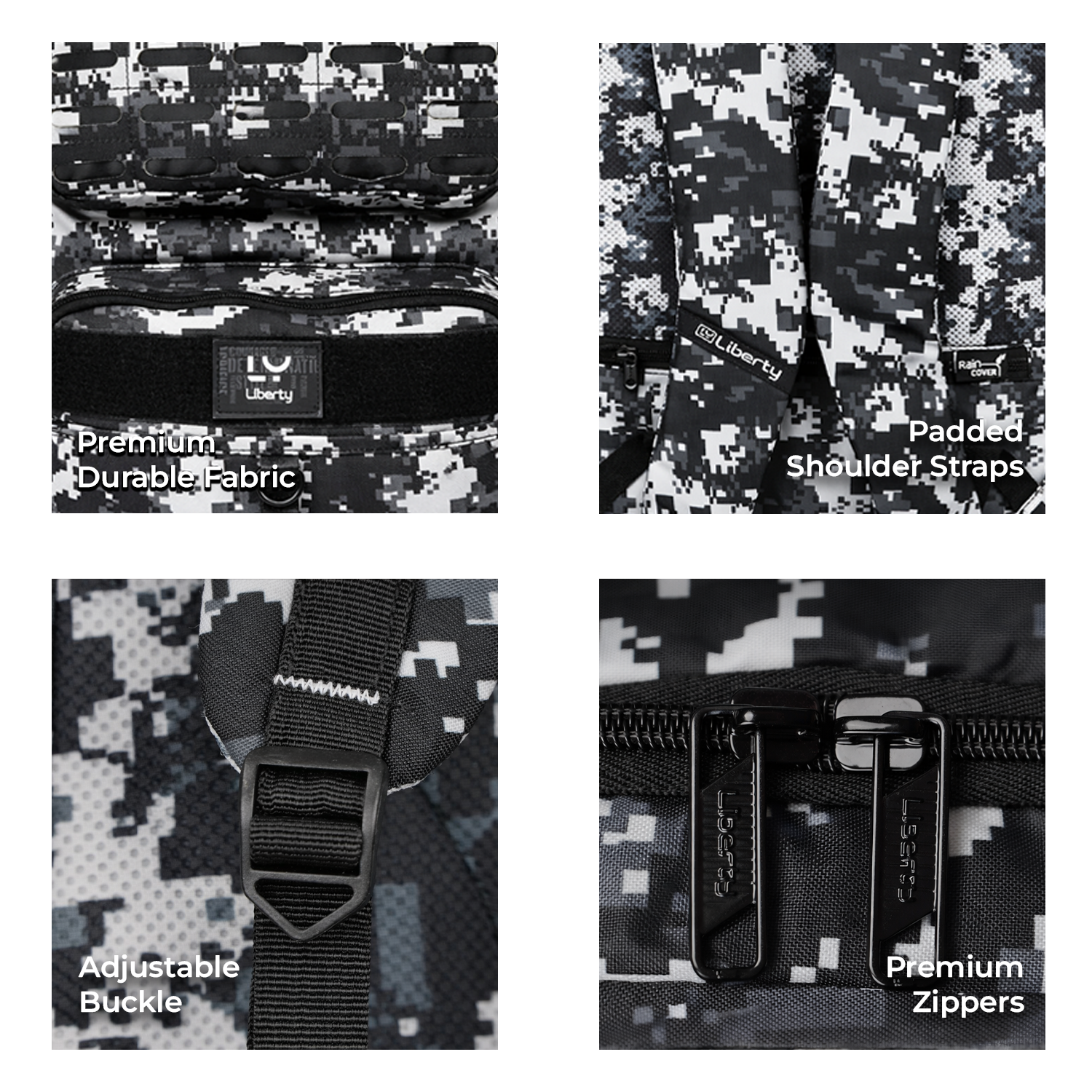 Liberty AllTerrian Black 28L School Backpack With Raincover