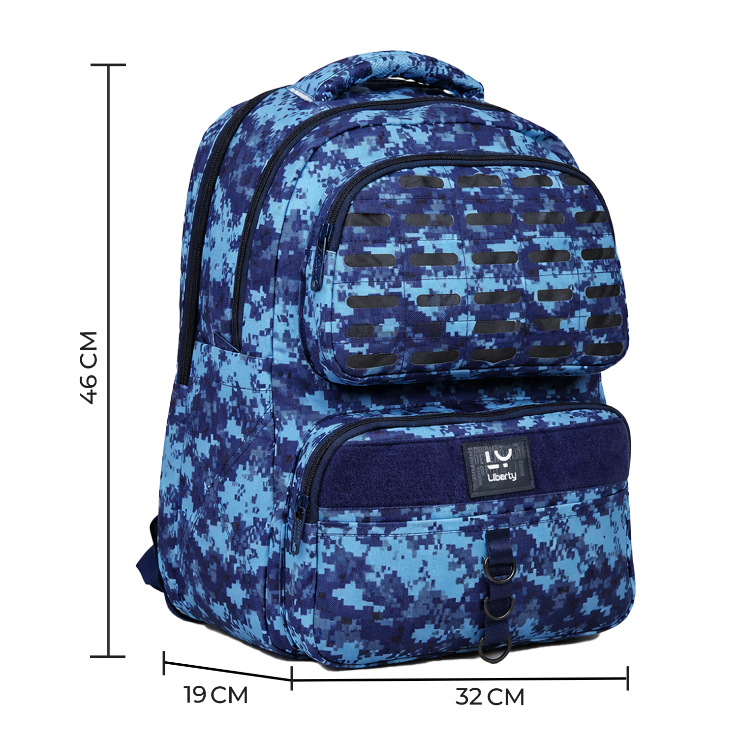 Liberty AllTerrian Blue 28L School Backpack With Raincover