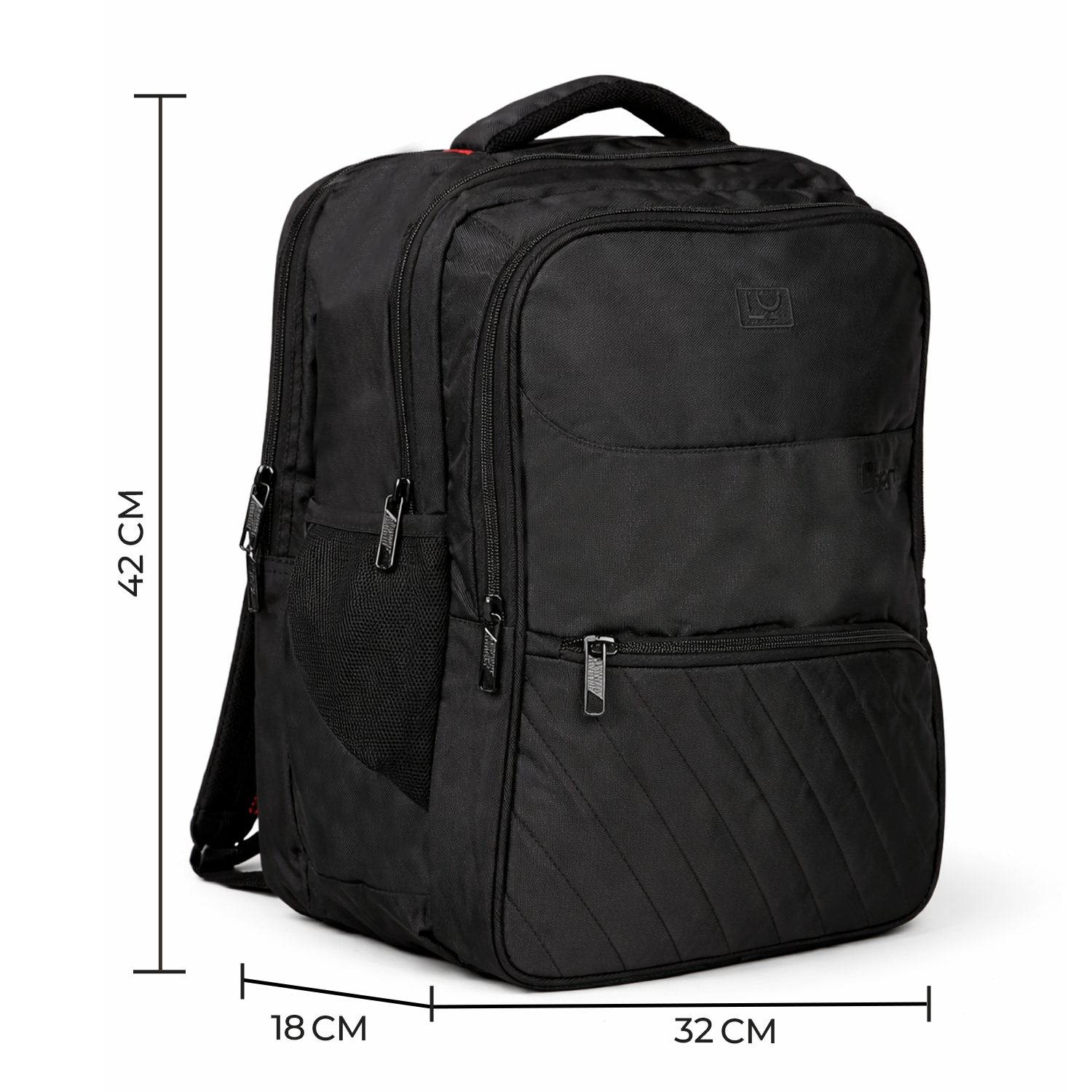Liberty Cove Black 24L Laptop Backpack With Raincover
