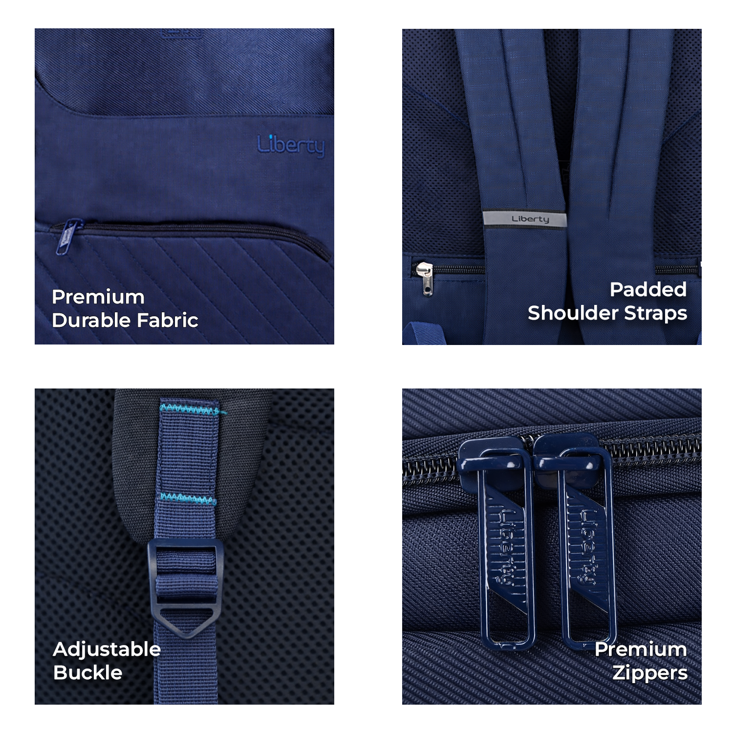 Liberty Cove Navy Blue 24L Laptop Backpack With Raincover