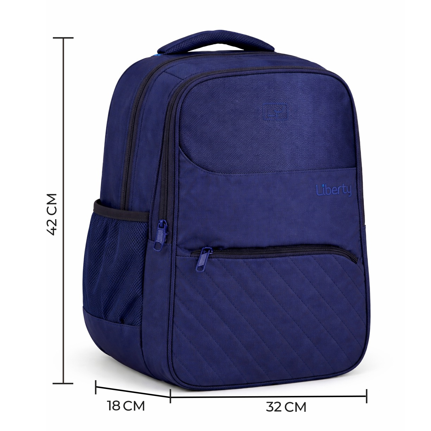 Liberty Cove Navy Blue 24L Laptop Backpack With Raincover