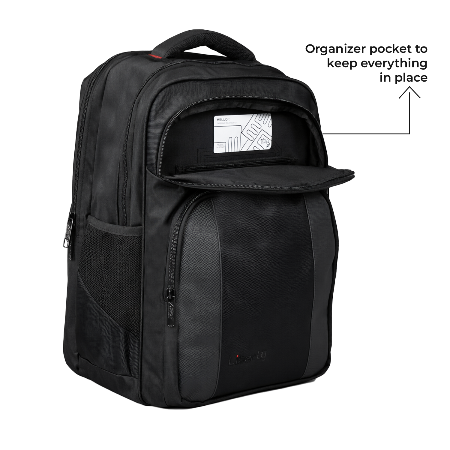 Liberty Crest Black 26L School Backpack With Raincover