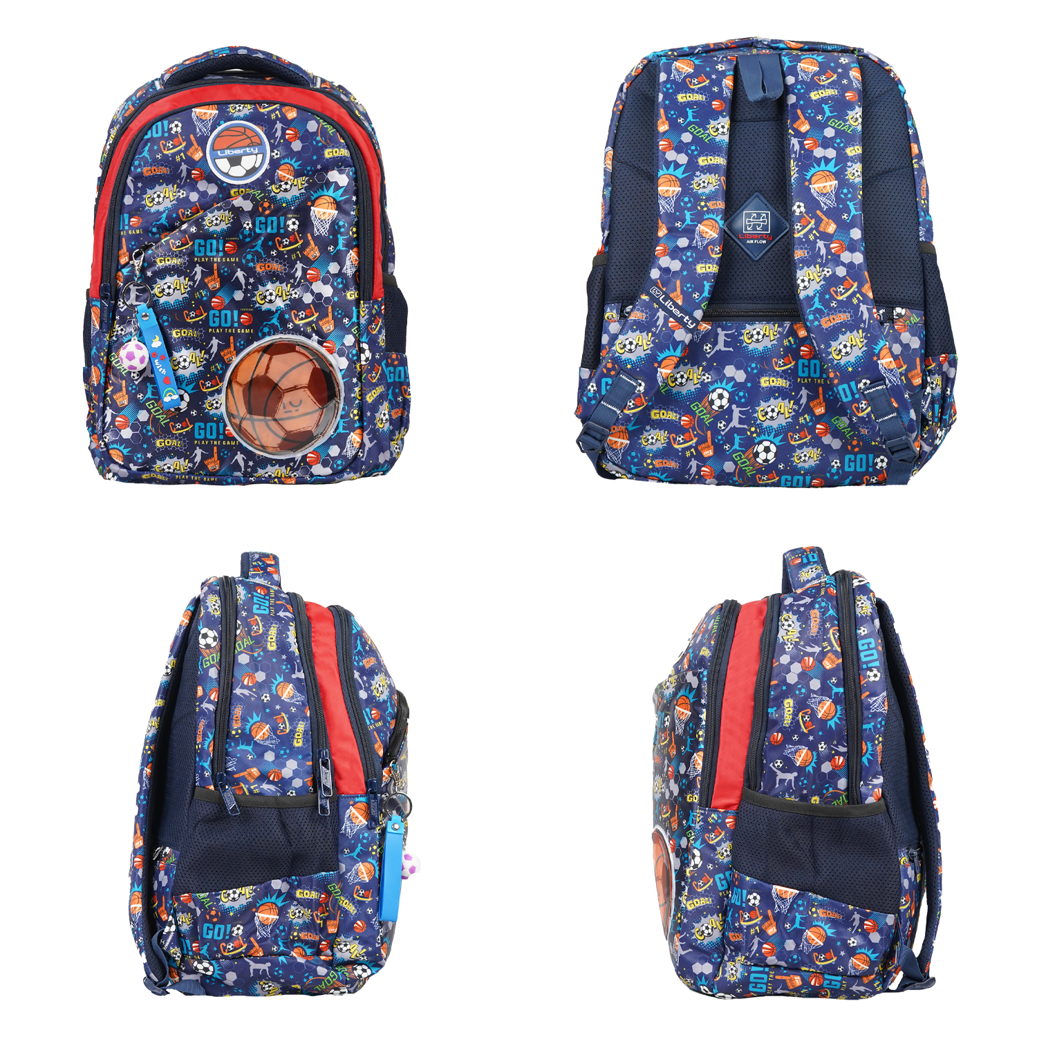 Liberty GoalRunner Navy Blue Football 26L Waterproof School Backpack