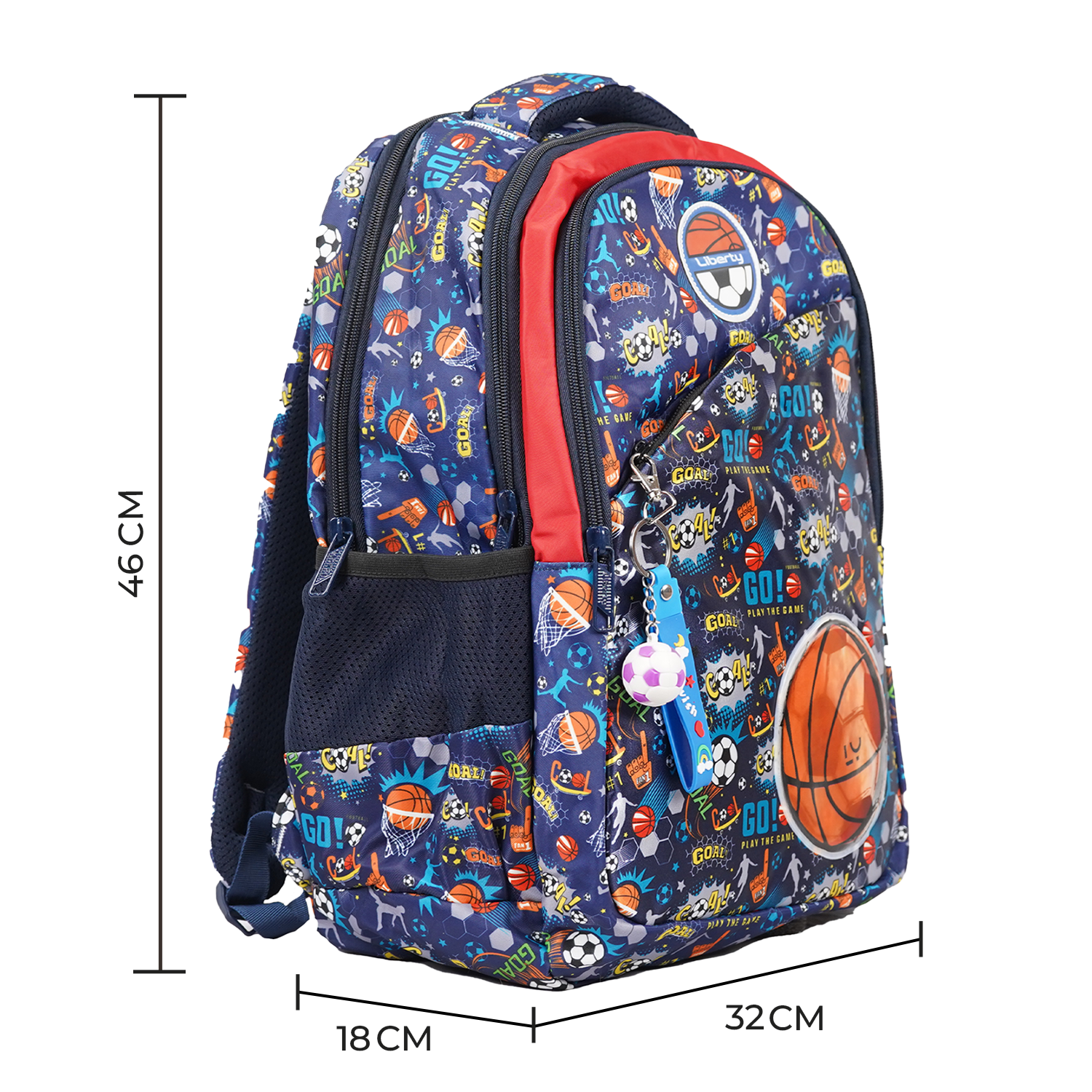 Liberty GoalRunner Navy Blue Football 26L Waterproof School Backpack