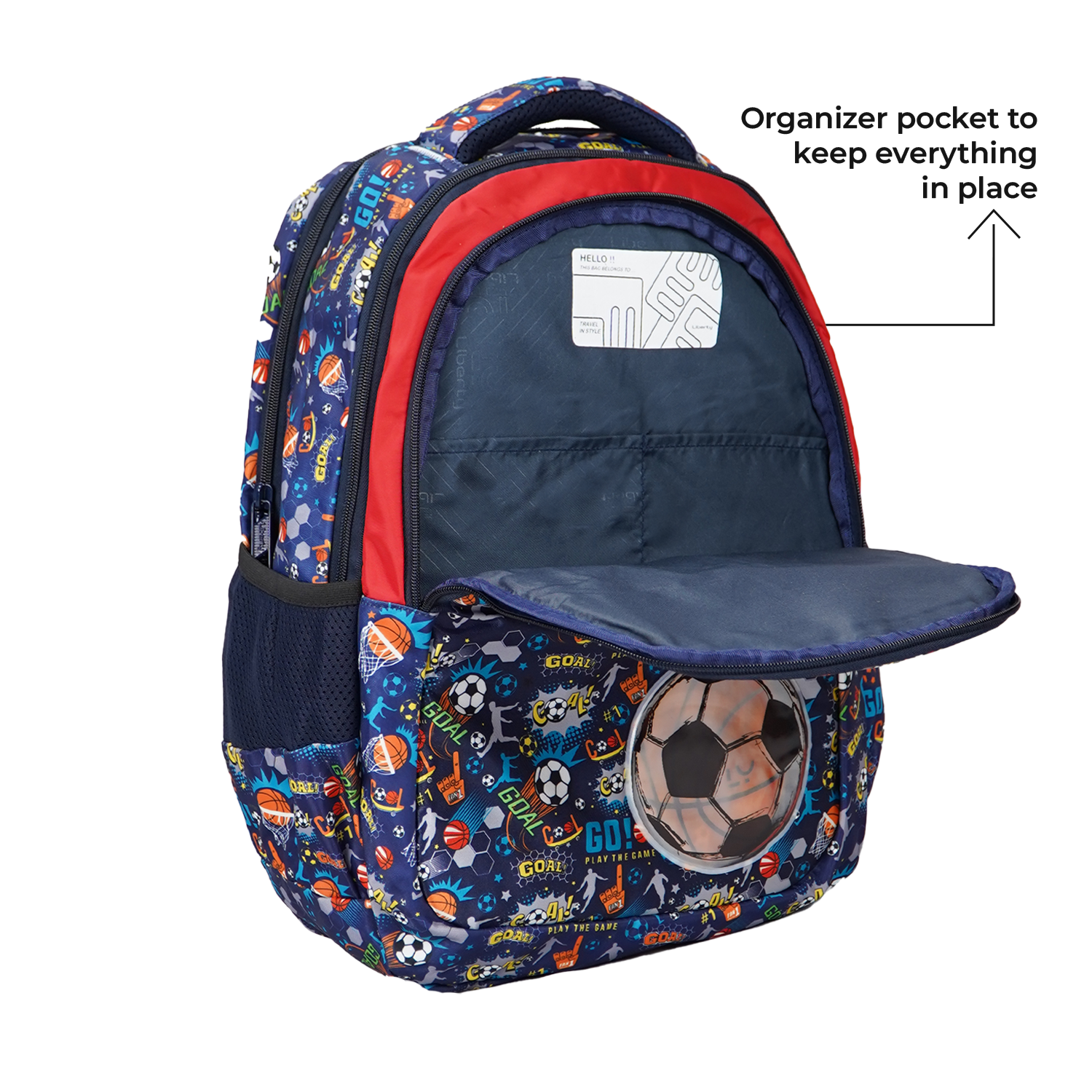 Liberty GoalRunner Navy Blue Football 26L Waterproof School Backpack