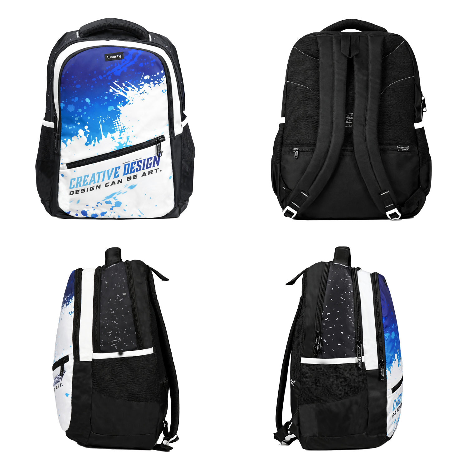 Liberty InkWave Black 25L Waterproof School Backpack With Raincover