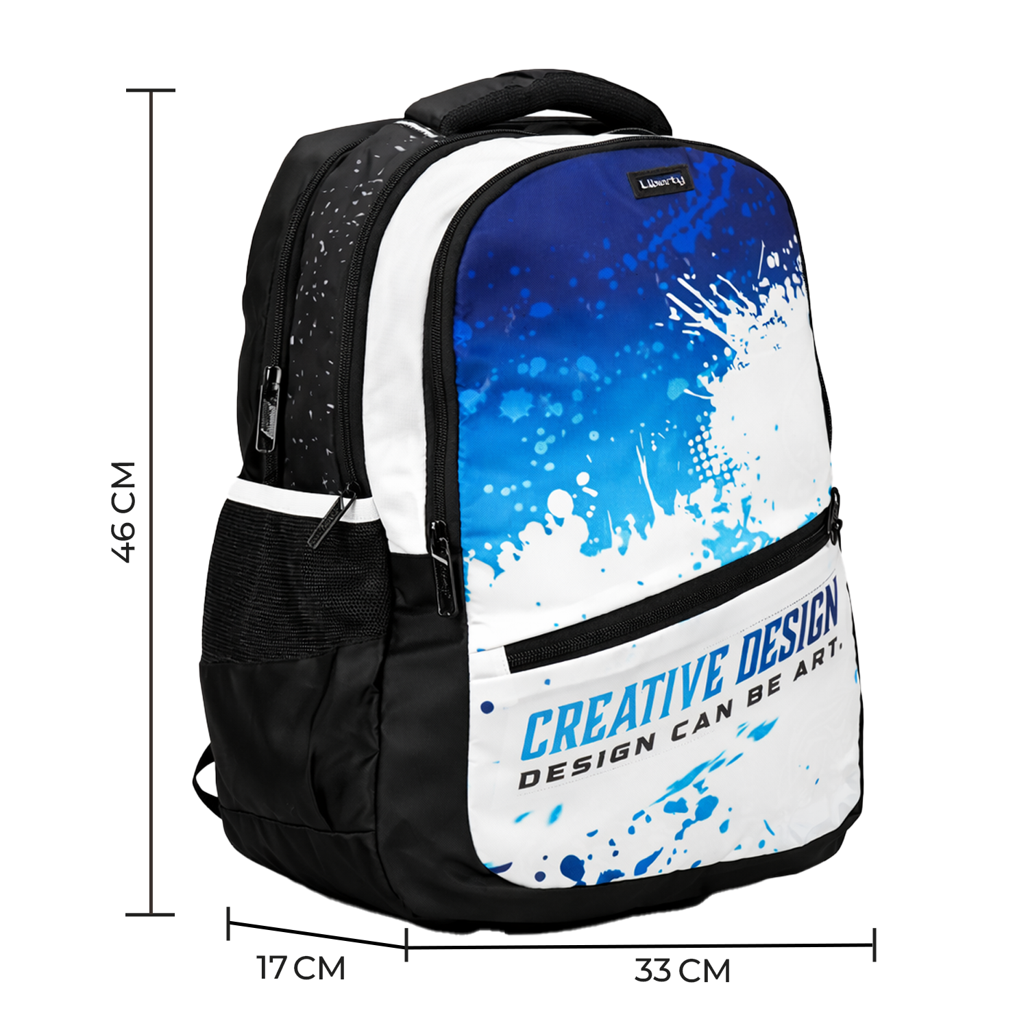 Liberty InkWave Black 25L Waterproof School Backpack With Raincover