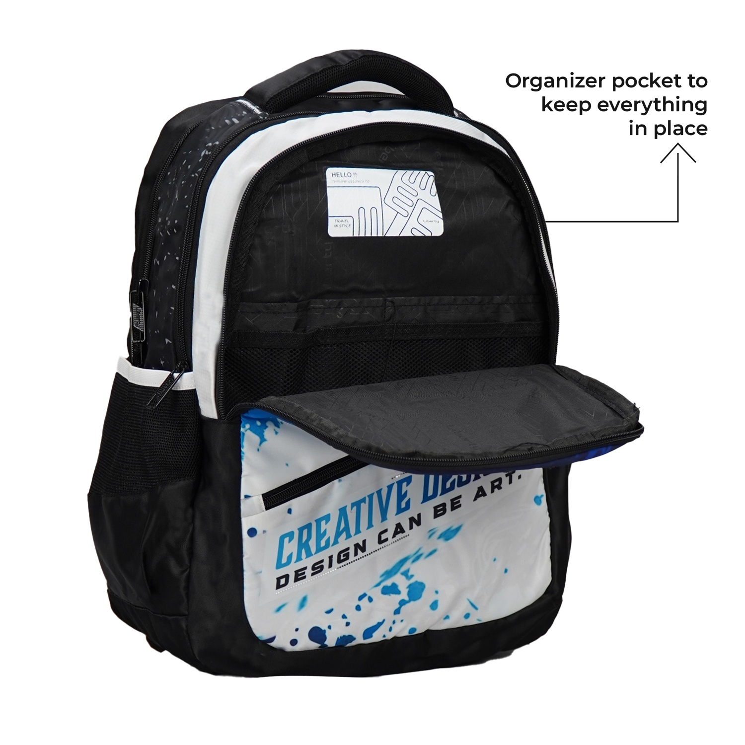 Liberty InkWave Black 25L Waterproof School Backpack With Raincover