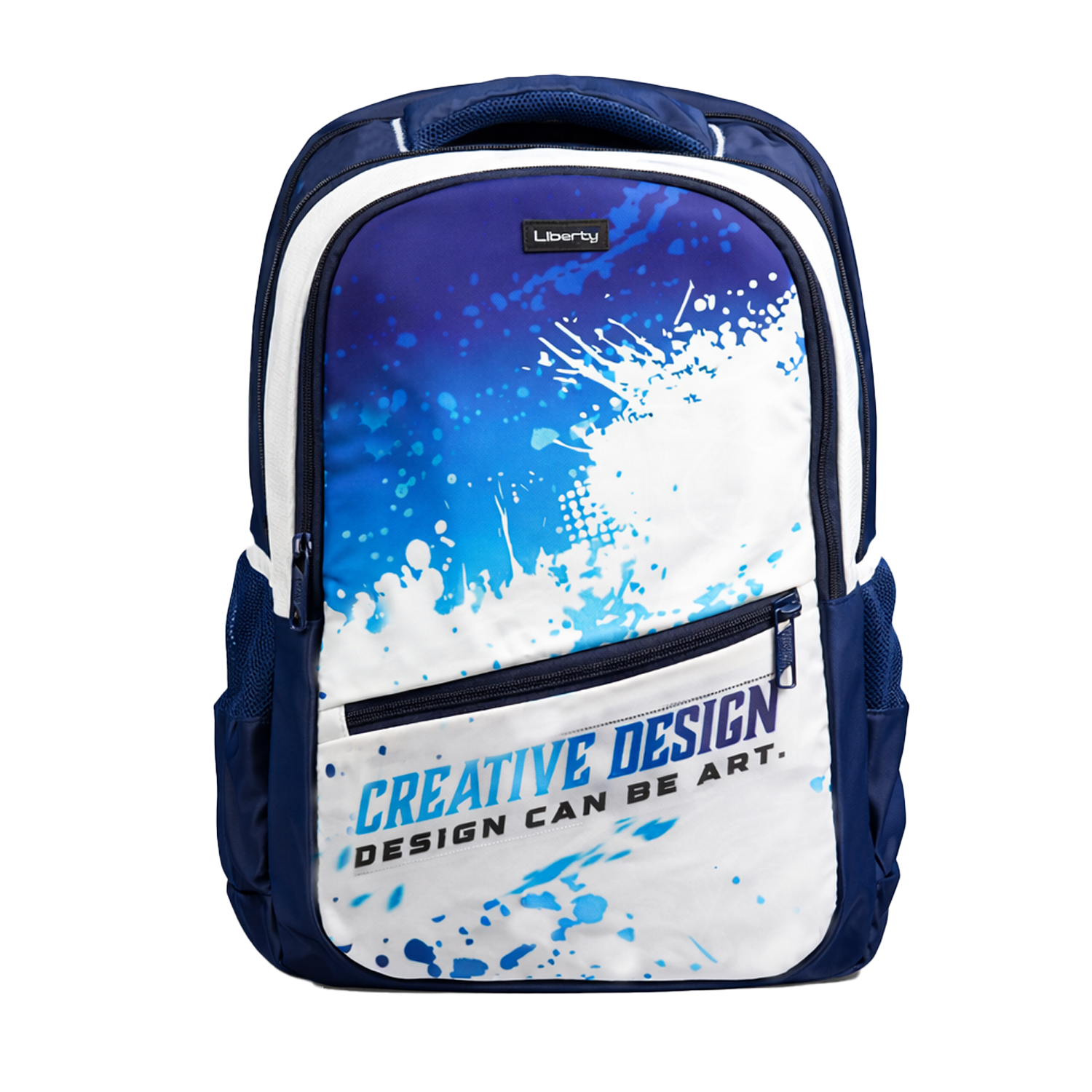 Liberty InkWave Navy Blue 25L Waterproof School Backpack With Raincover