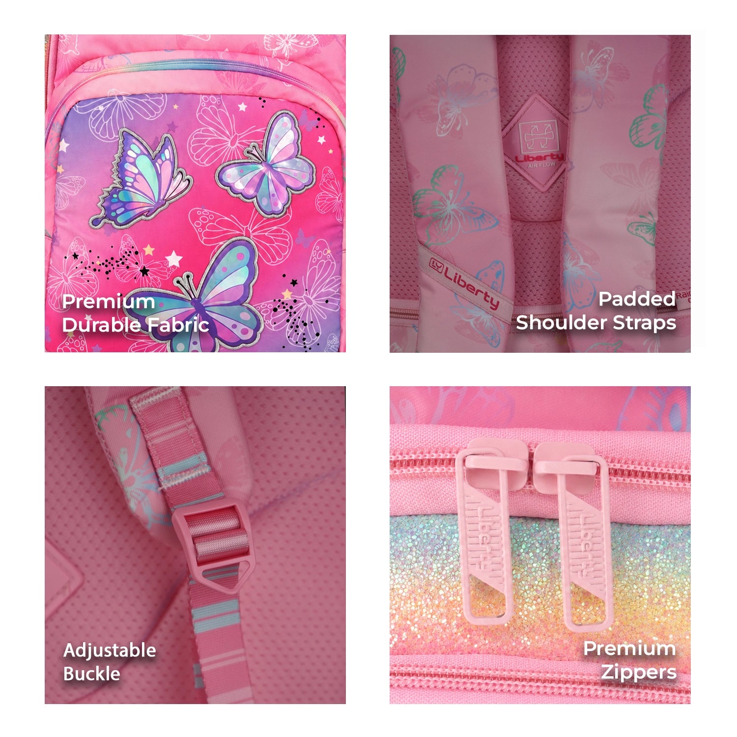 Liberty Mystic Wings Butterfly Pink School Backpack