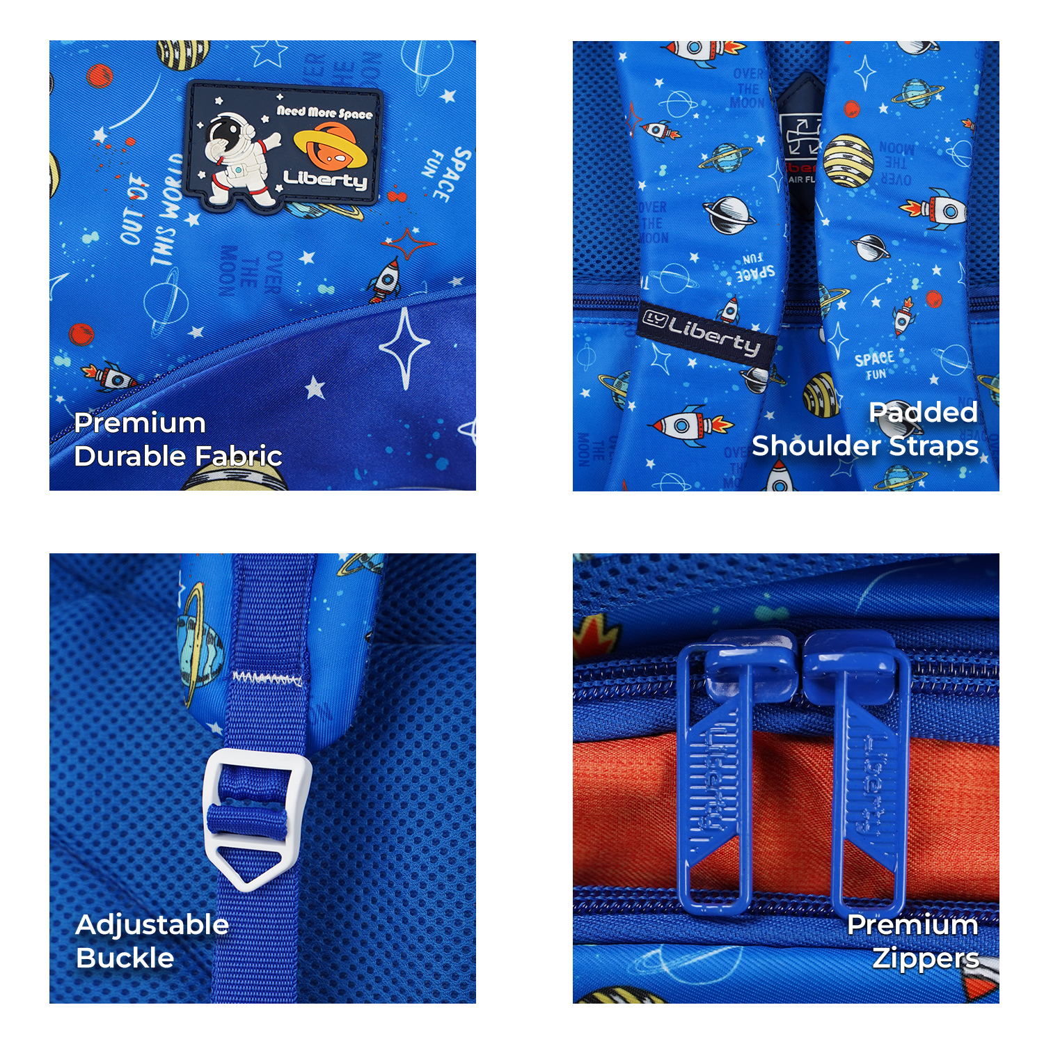 Liberty OrbitX Space Printed 26L Waterproof School Backpack