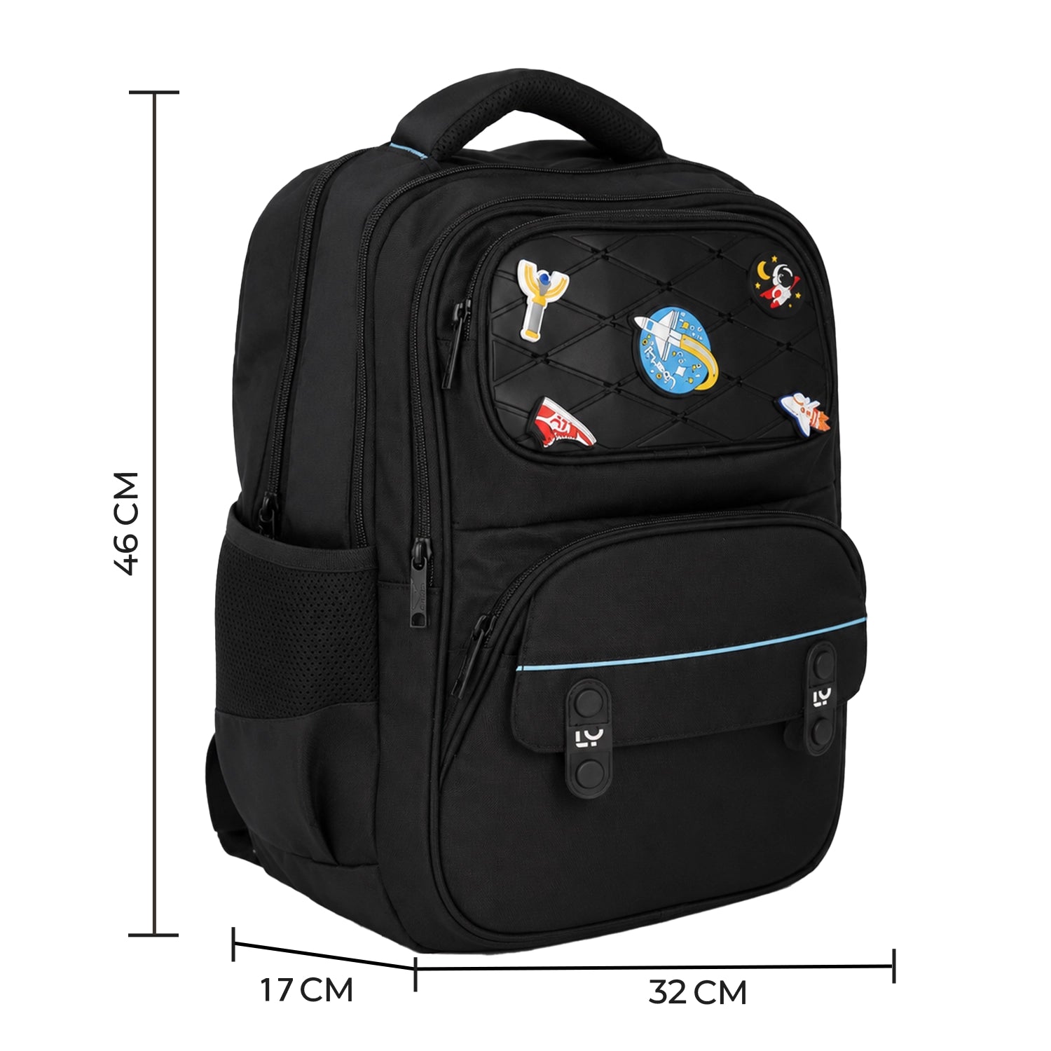 Liberty Pixel Pop Black 26L School Backpack With Raincover