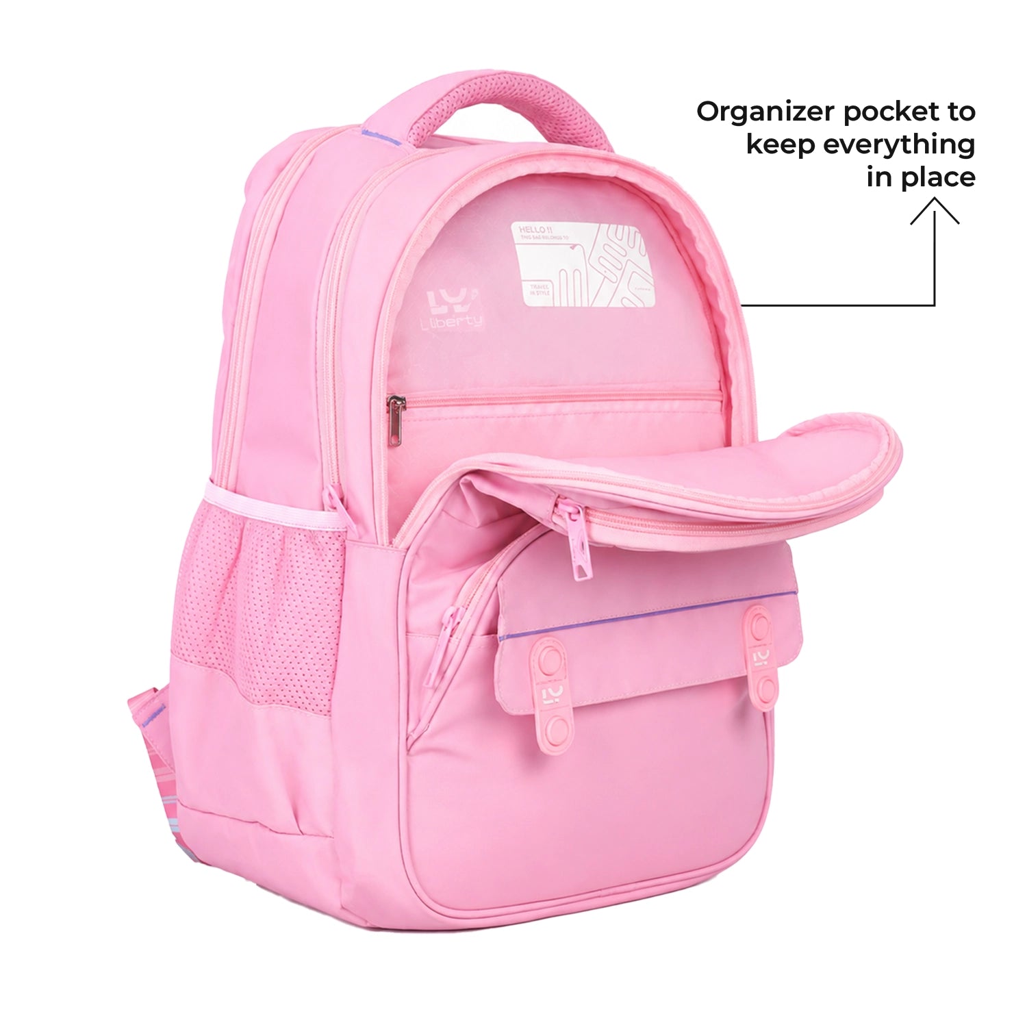 Liberty Pixel Pop Pink 26L School Backpack With Raincover