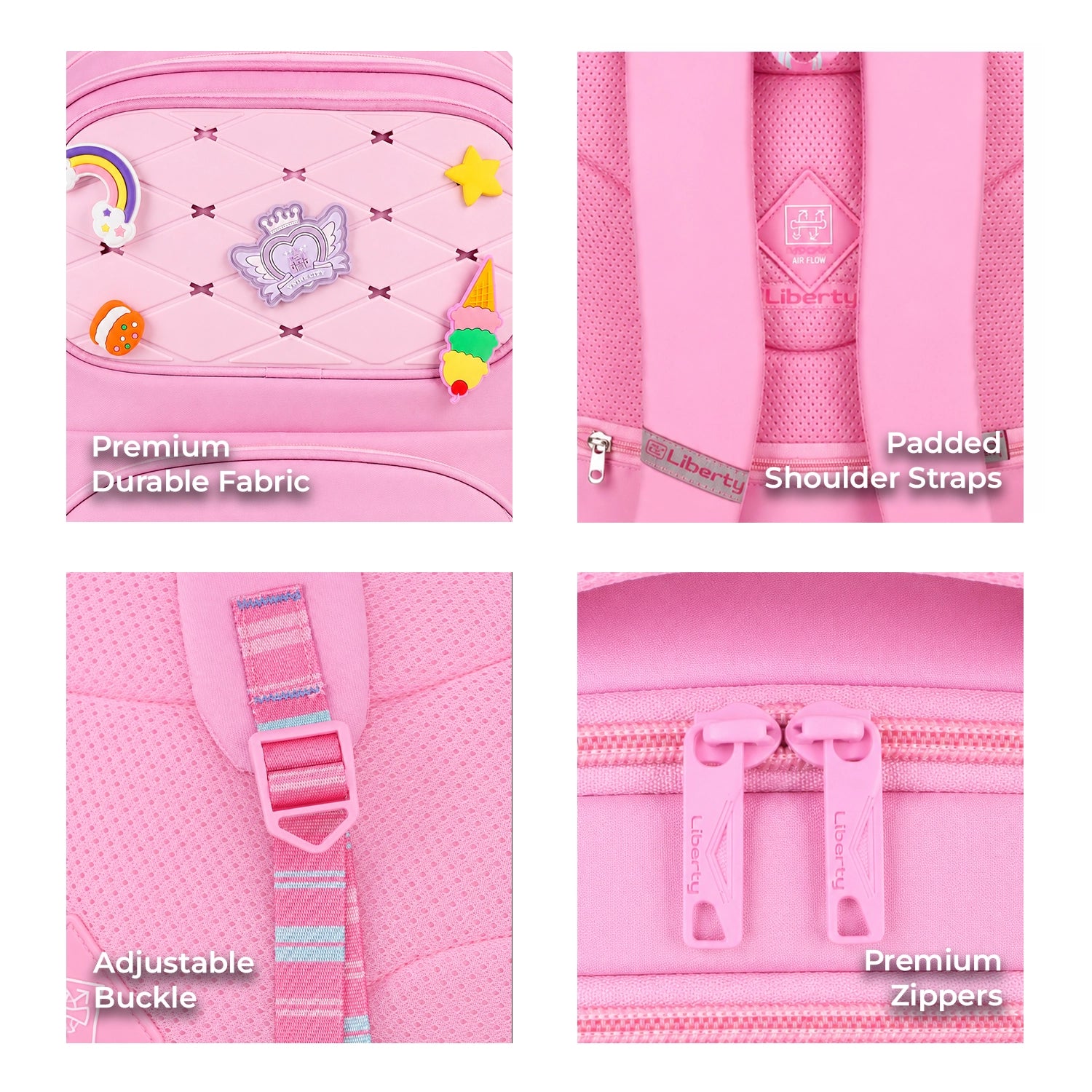 Liberty Pixel Pop Pink 26L School Backpack With Raincover