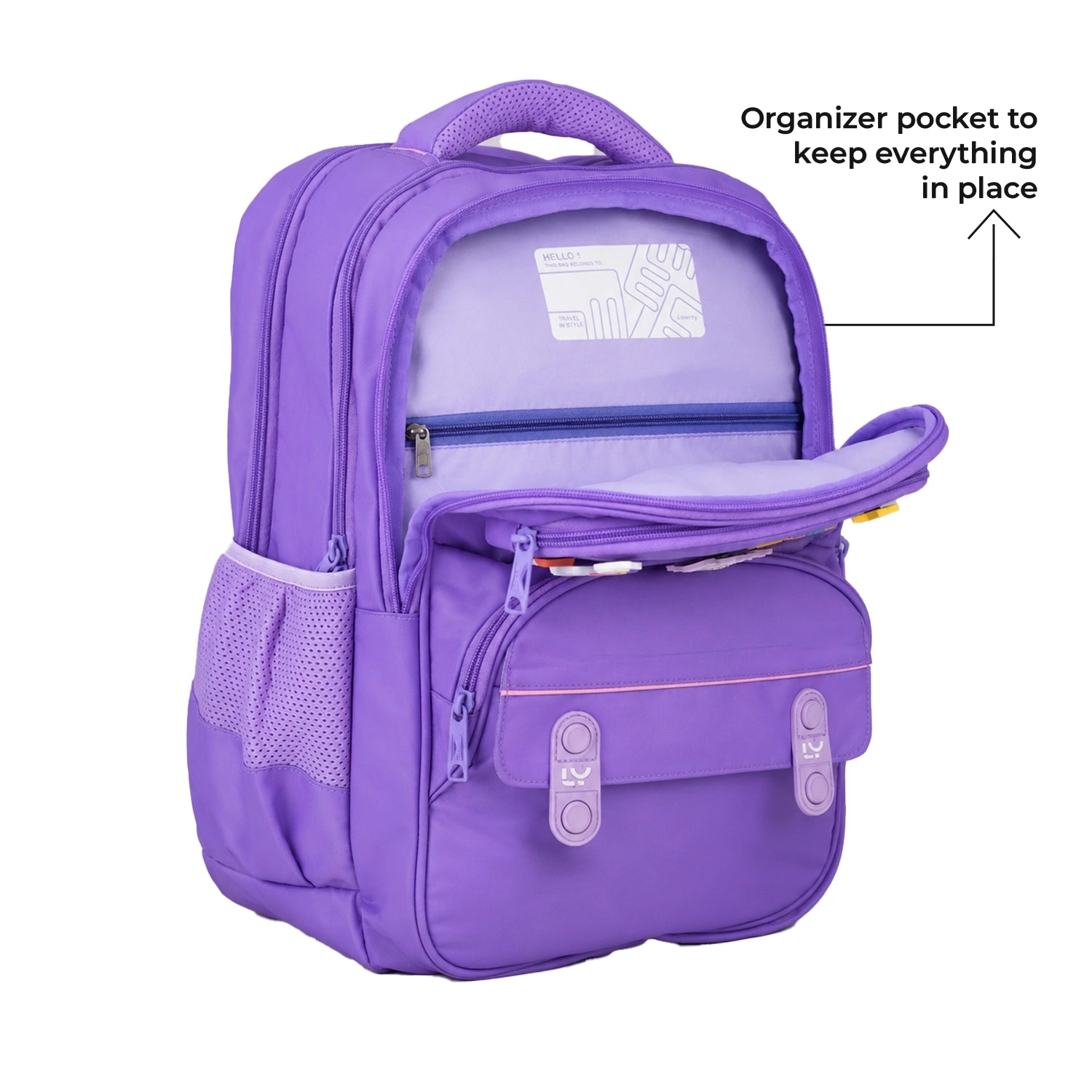 Liberty Pixel Pop Purple 26L School Backpack With Raincover