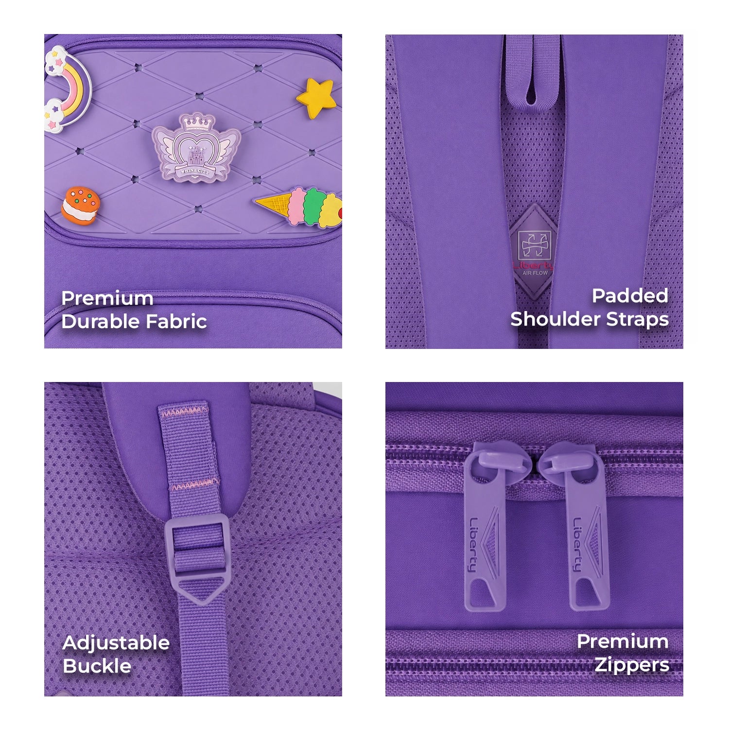 Liberty Pixel Pop Purple 26L School Backpack With Raincover