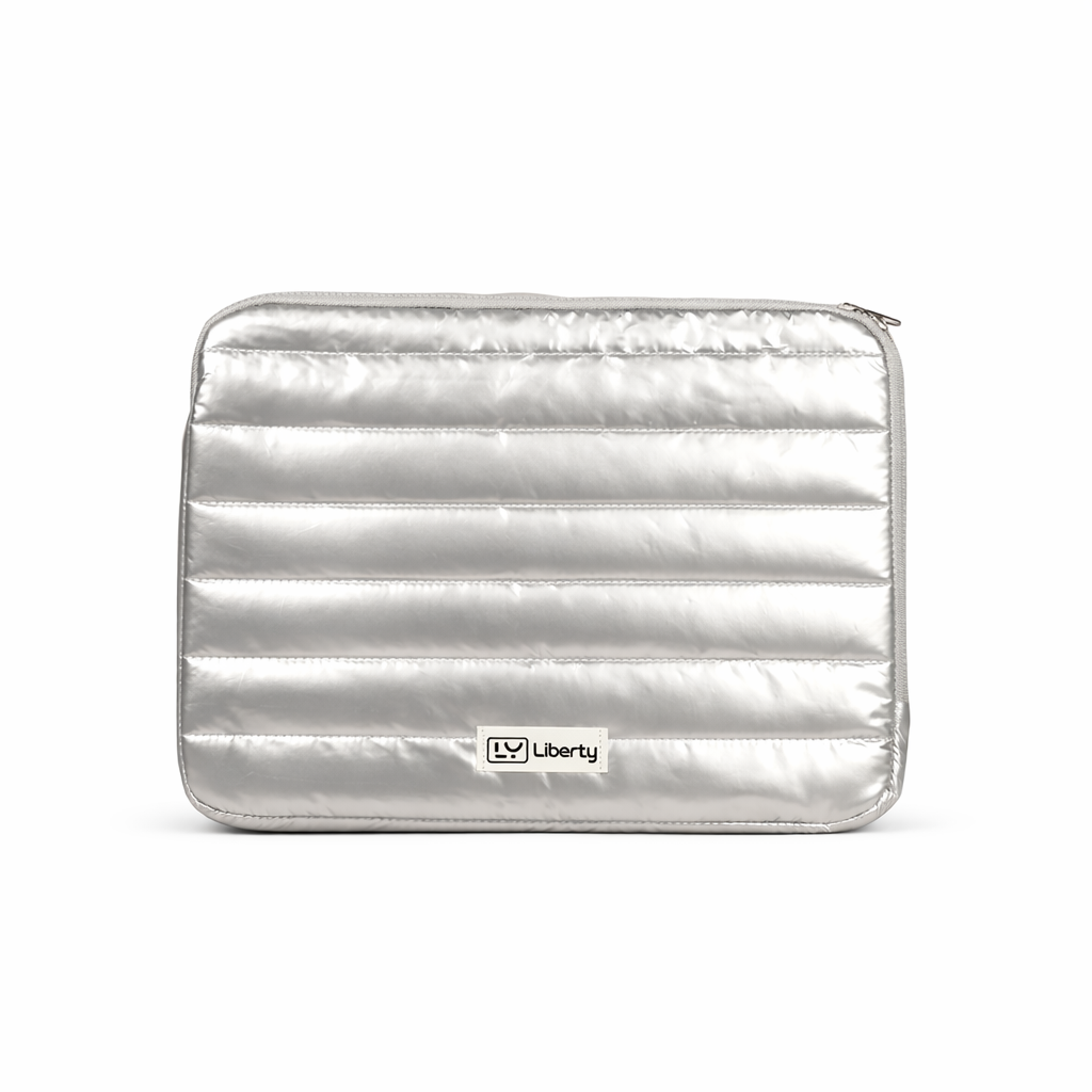 Liberty QuiltLite Silver Padded Laptop Sleeve (14inches)