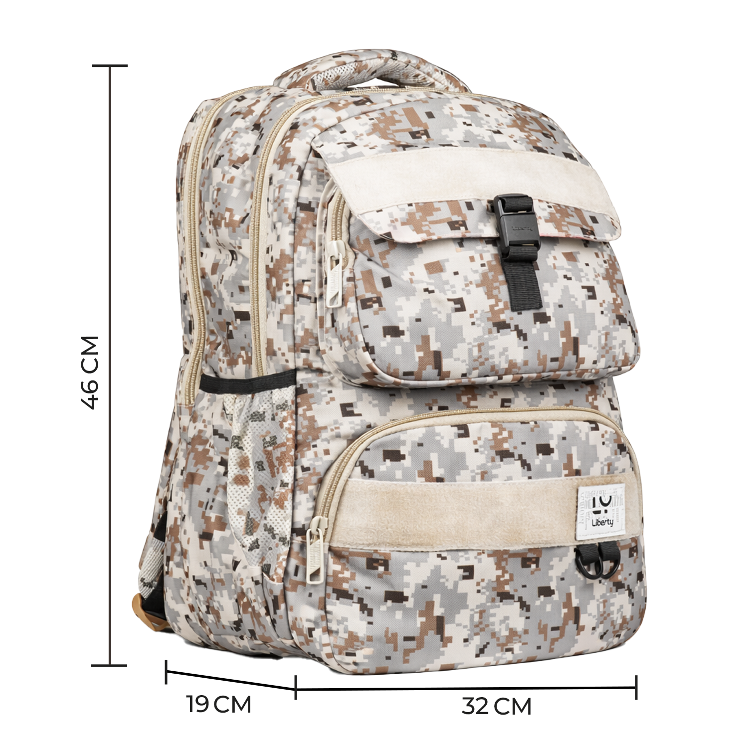 Liberty Ranger Beige 28L School Backpack With Raincover