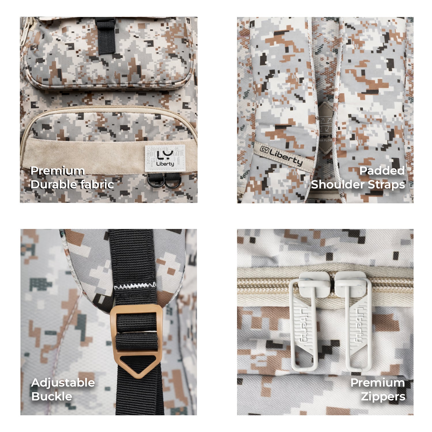Liberty Ranger Beige 28L School Backpack With Raincover