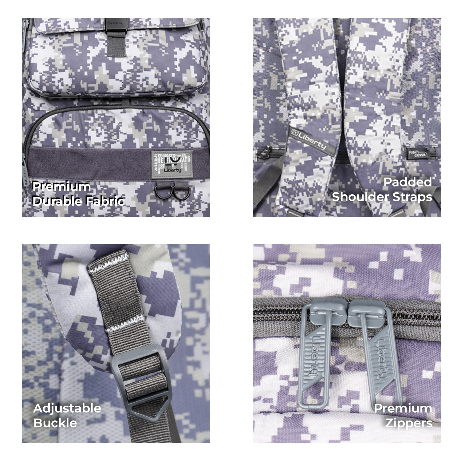 Liberty Ranger Grey 28L School Backpack With Raincover
