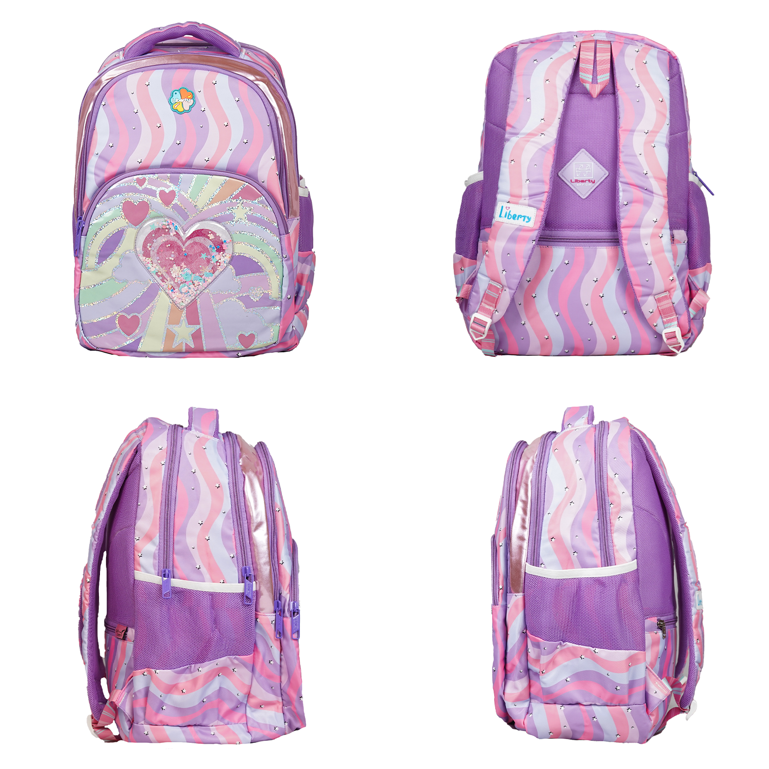 Liberty SparkleHeart 26L Waterproof School Backpack With Raincover