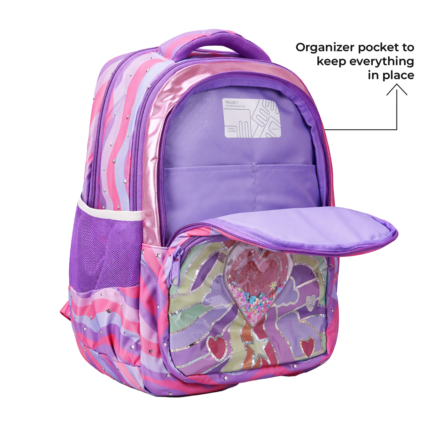 Liberty SparkleHeart 26L Waterproof School Backpack With Raincover