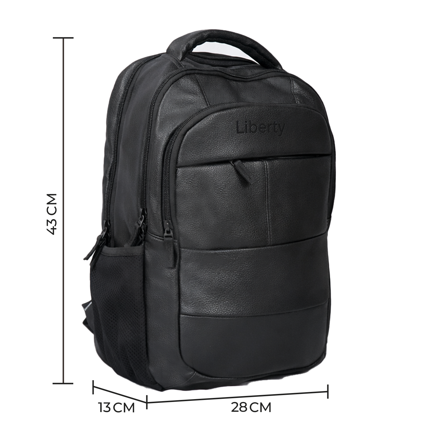 Liberty Verve Black 16L Laptop Backpack With Raincover