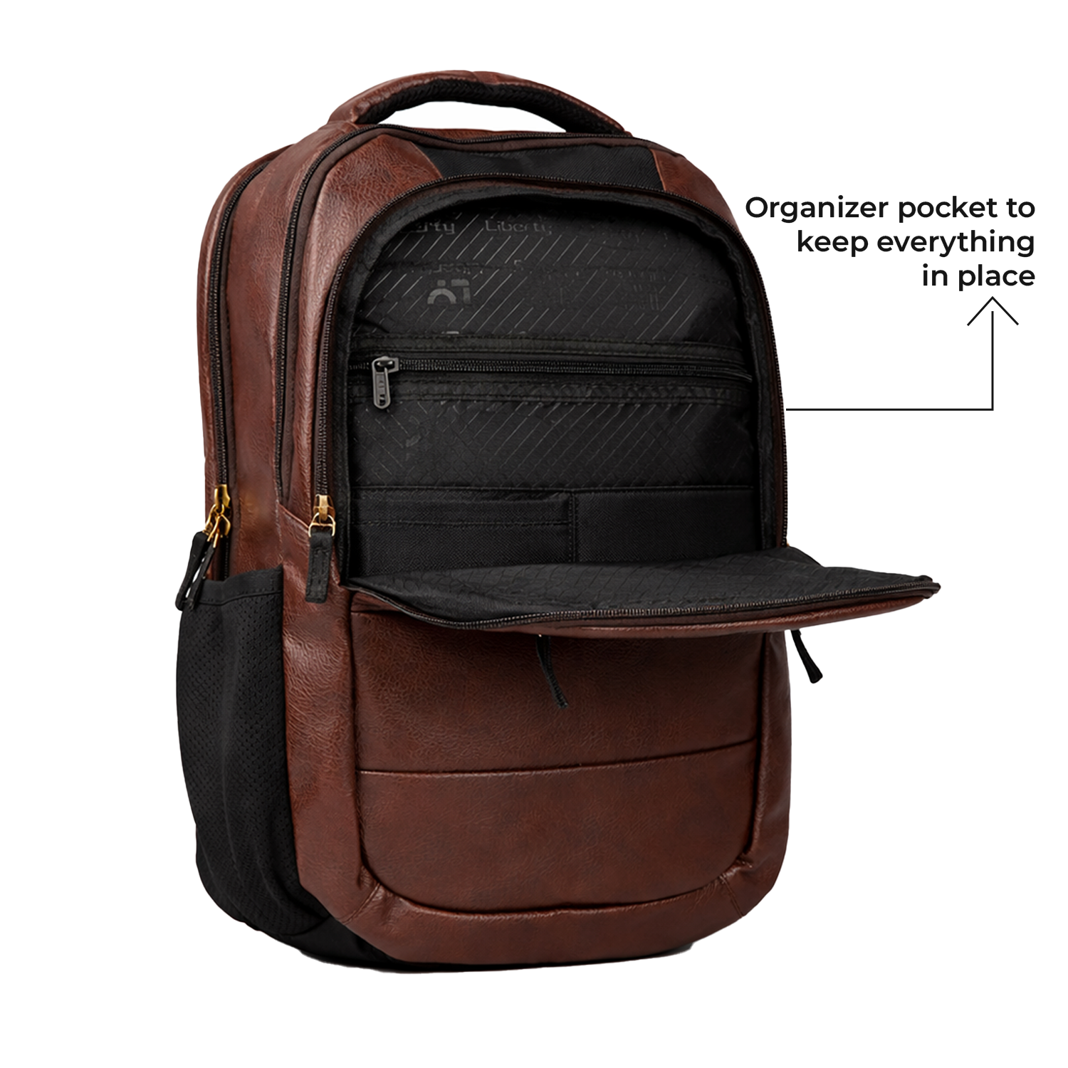 Liberty Verve Brown 16L Laptop Backpack With Raincover
