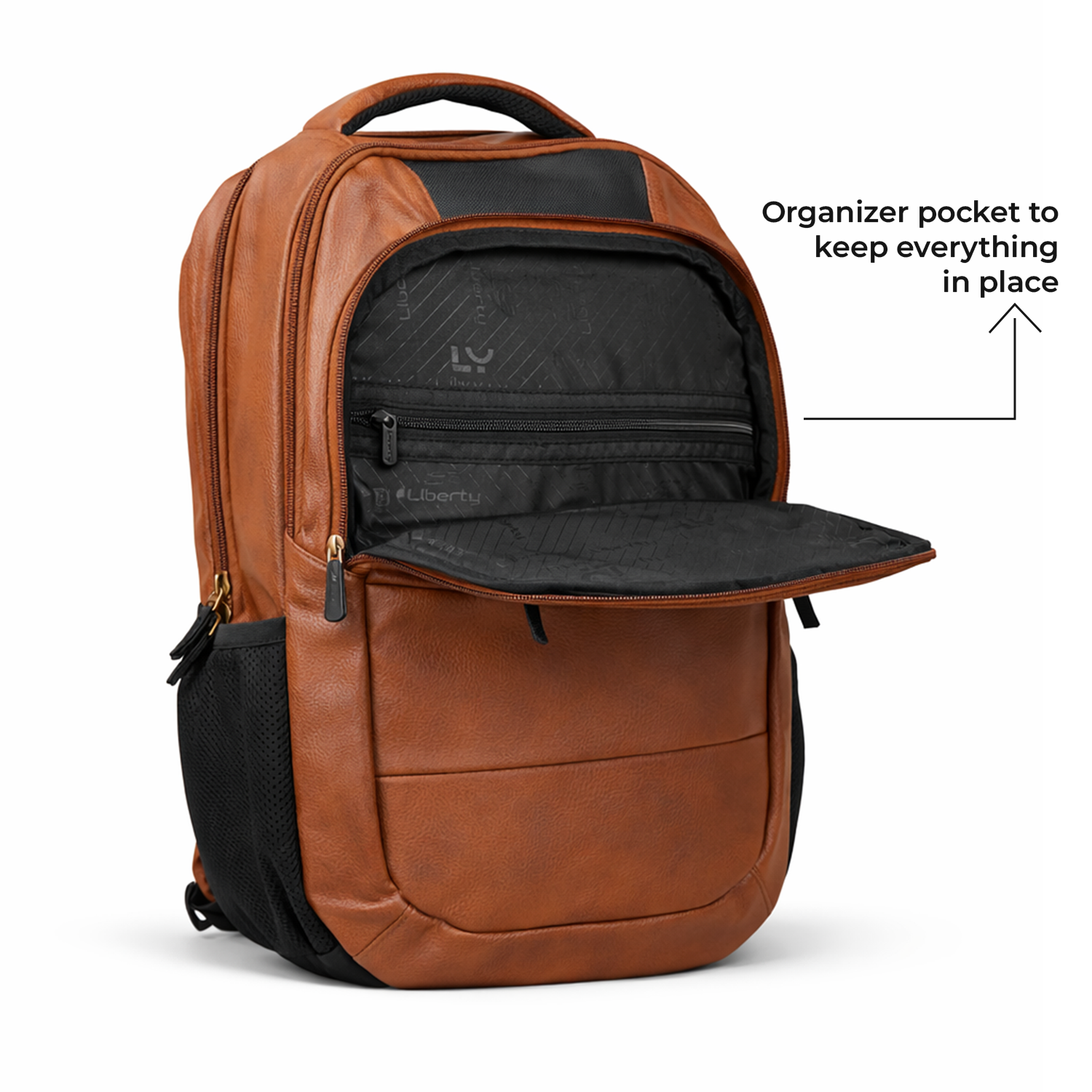 Liberty Verve Tan 16L Laptop Backpack With Raincover